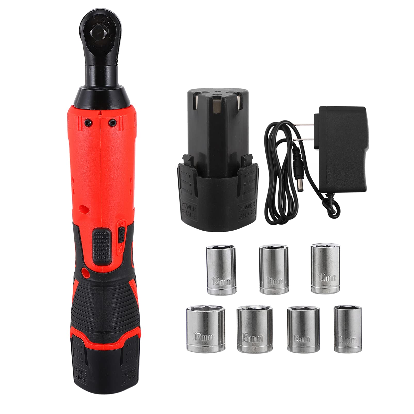 ULTECHNOVO Cordless Electric Angle Drill Wrench Set - 20V Lithium-Ion Battery, 3/8