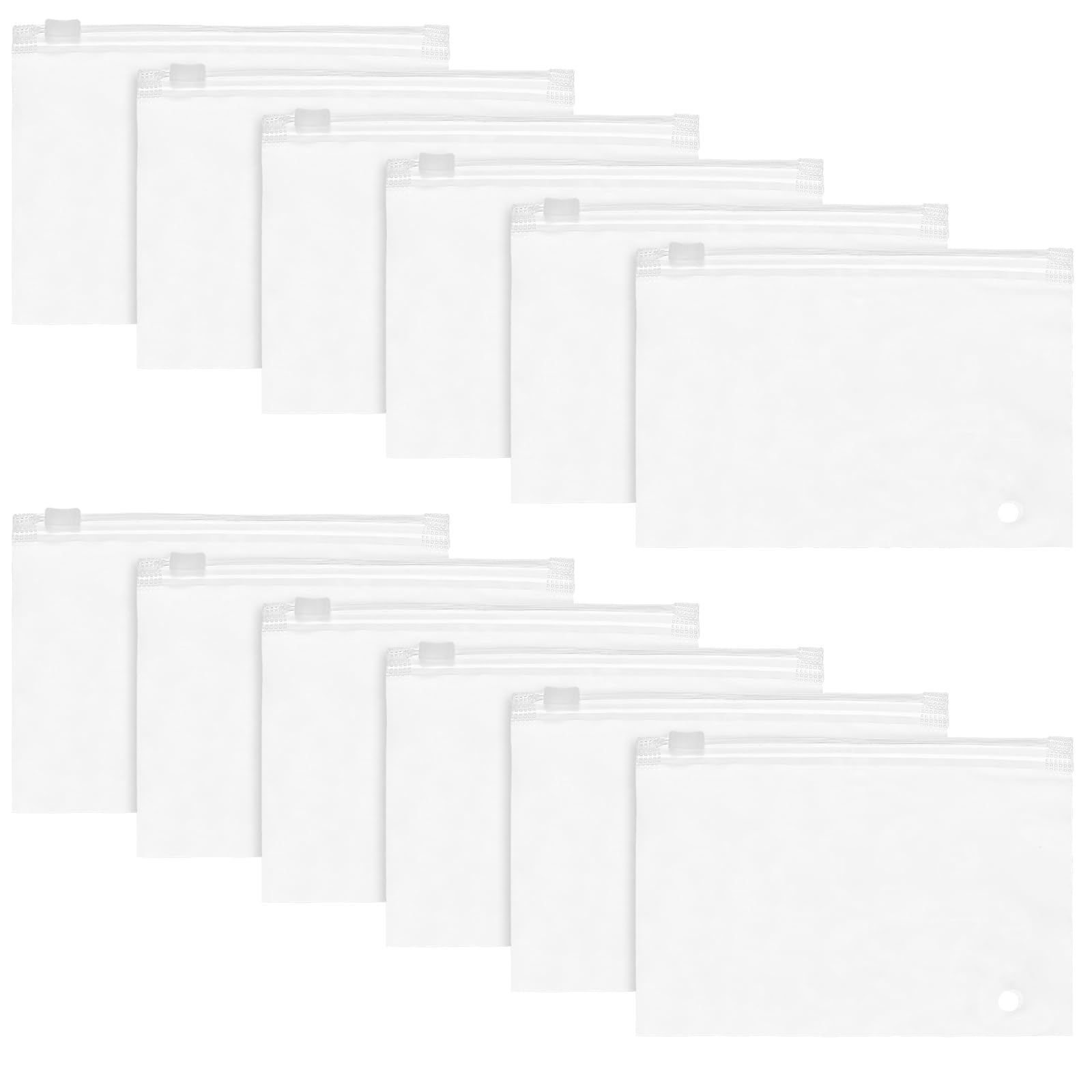 Giantree 12 Pack Mini Clear Frosted Zipper Bags - Small Travel Toiletry & Cosmetic Organizer Pouches for Makeup, Lipstick, Jewelry | Perfect for Travel, Gym, Daily Essentials Storage