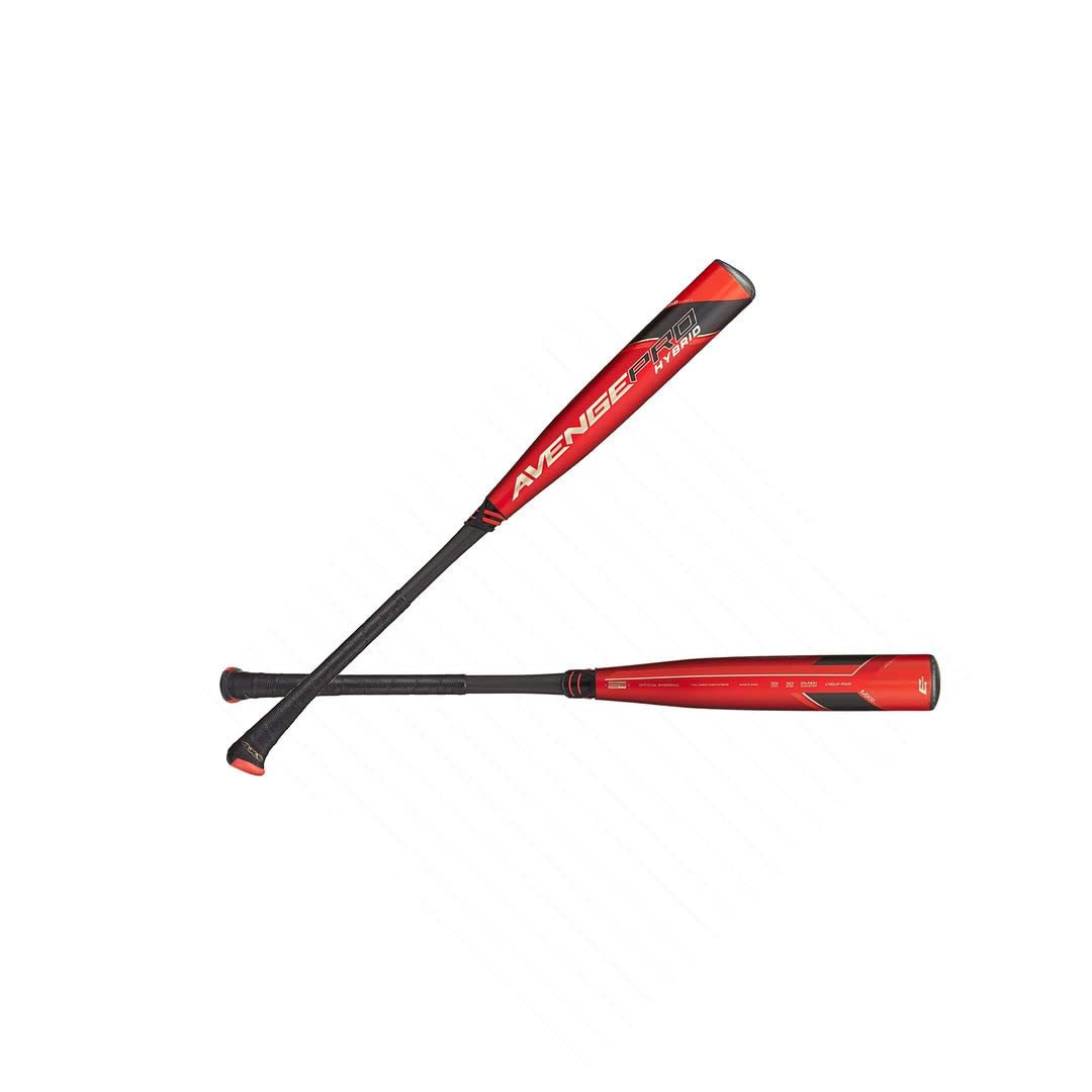 Axe Bat 2022 Avenge Pro Hybrid (-3) BBCOR Baseball Bat | 2-Piece Hybrid Design | Red/Gold Color | Perfect for High School & College Baseball Players | Great for Power Hitters & Game Performance