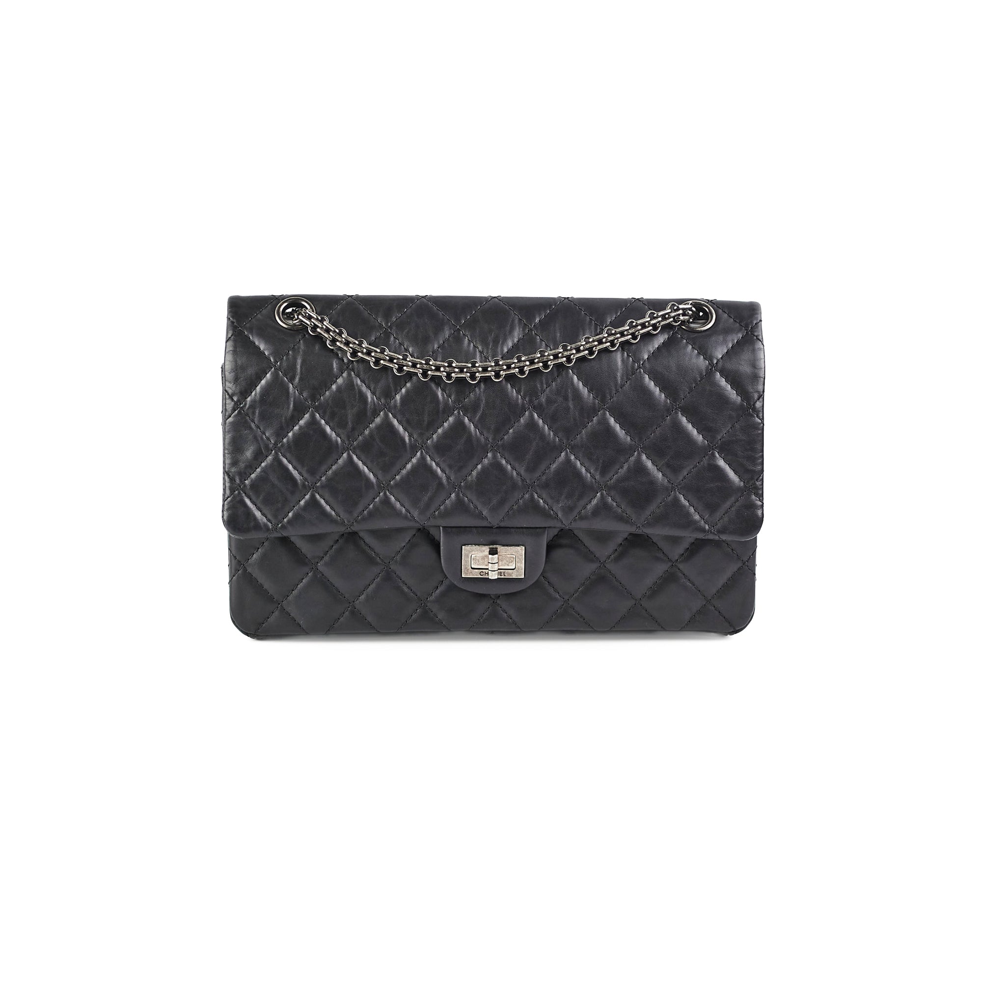 Chanel Reissue 226 Black Calfskin Leather Handbag - Series 18 Luxury Shoulder Bag for Women | Perfect for Work, Evening Events & Fashion Outings