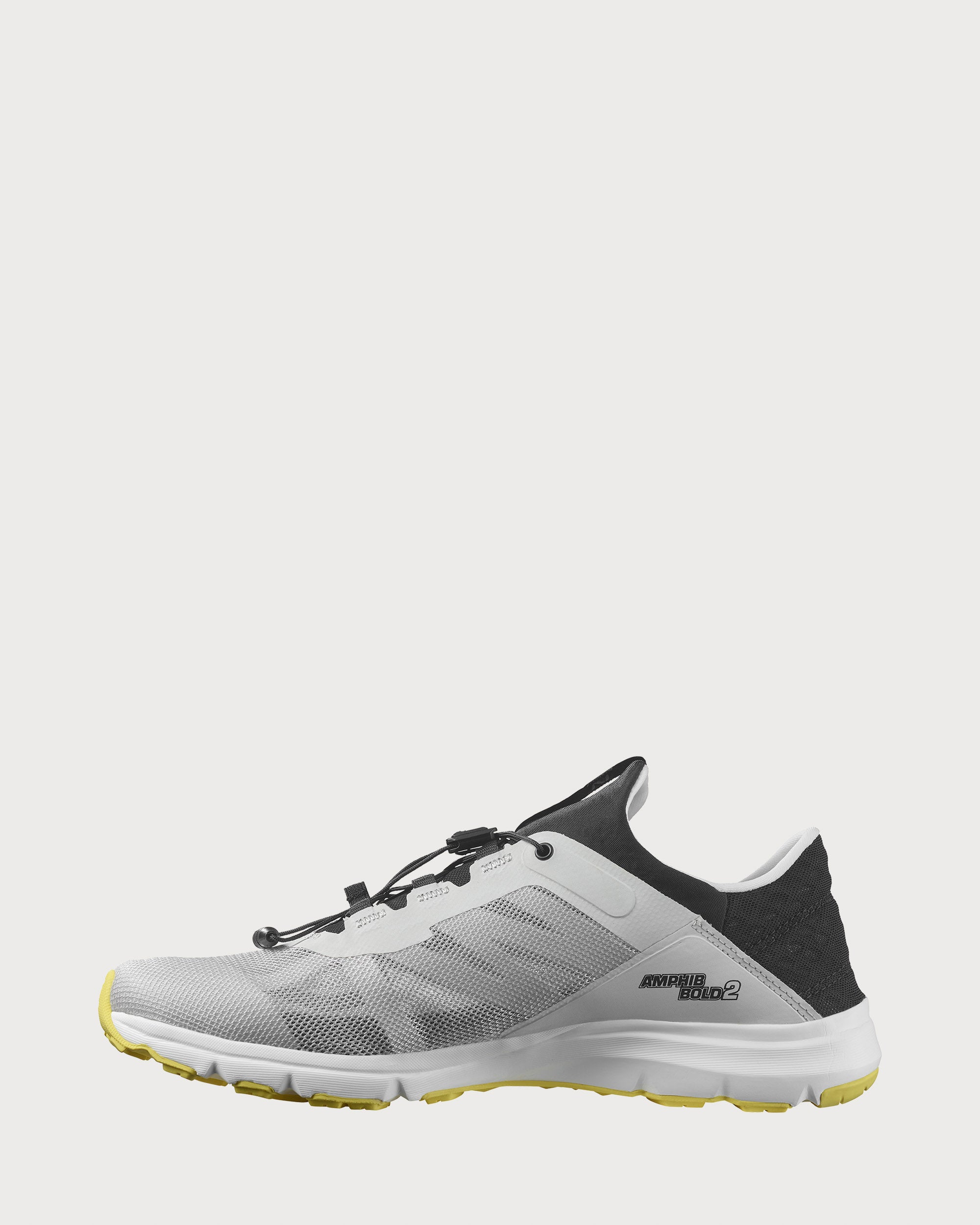 Salomon Amphib Bold 2 Men's Water Shoes - Lightweight Hiking & Water Sports Shoes for Men - Lunar Rock/Black/Buttercup - Perfect for Beach, Kayaking & Trail Running
