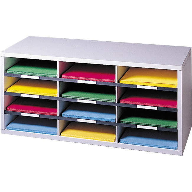 12-Compartment Letter Size File Sorter - Organize Literature, Files & Forms - Perfect for Office, Home & School Document Management