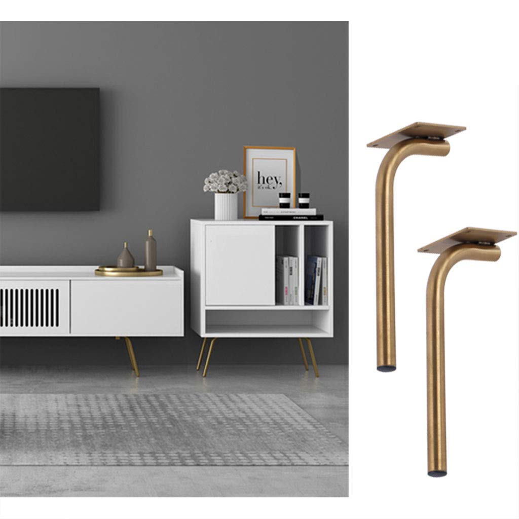 KKYY 4-Piece Gold Metal Furniture Legs - Heavy Duty DIY Table Legs for Coffee Tables, Dining Tables & Designer Desks | Simple Modern Design for Home & Office Furniture Upgrade