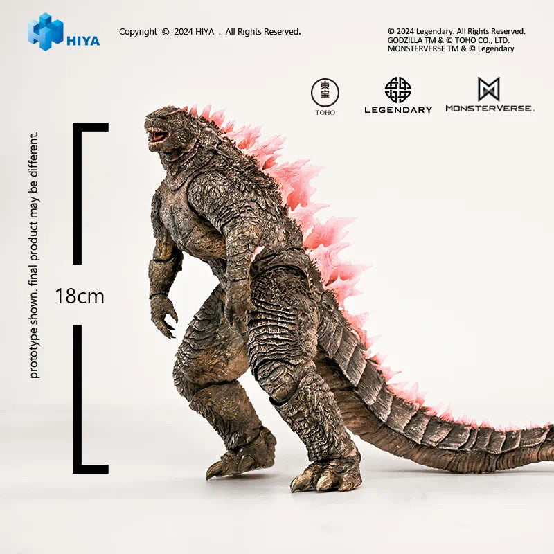 Pre-Order Hiya 7-Inch 18cm Godzilla Evolved Action Figure - Exquisite Basic Series from Godzilla x Kong: The New Empire - Perfect for Collectors, Display, and Movie-Themed Decor