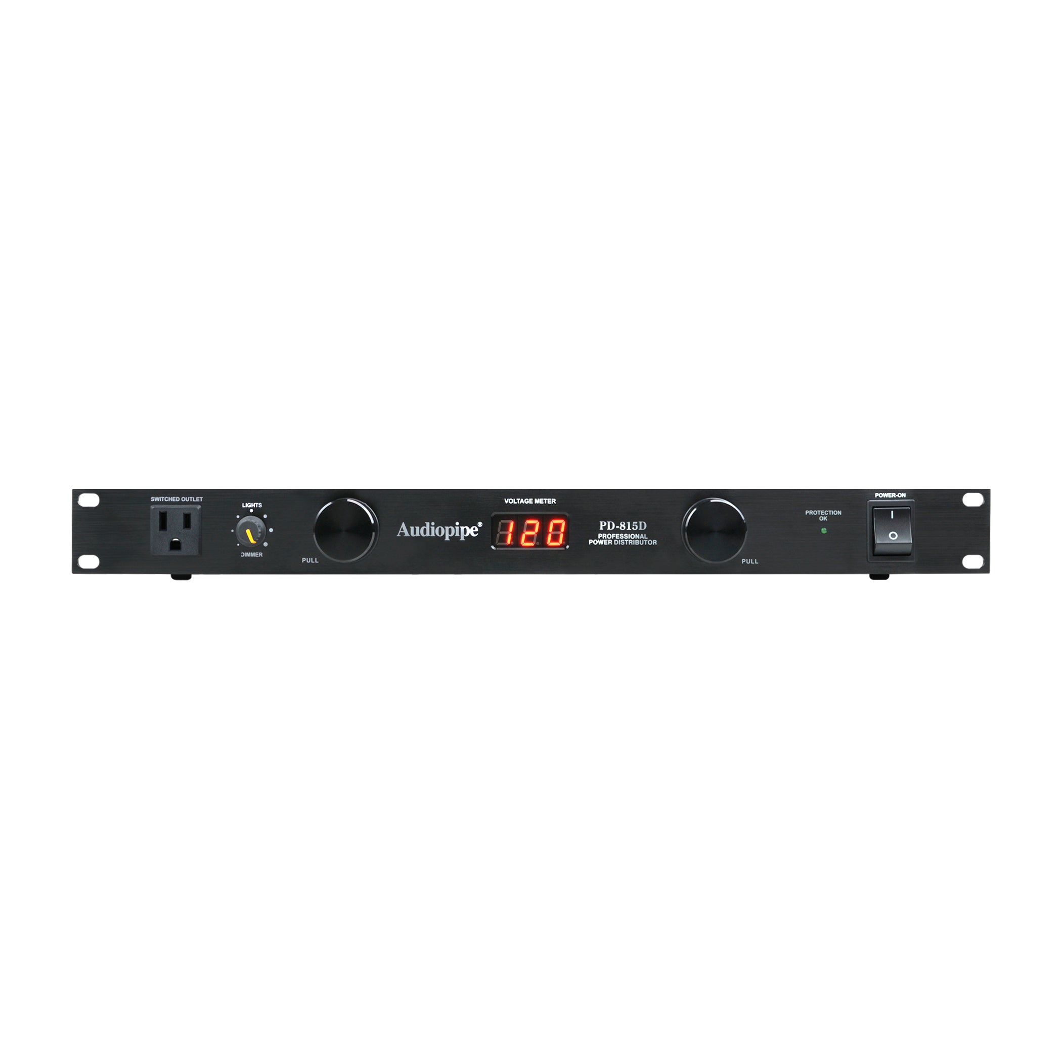 8 Outlet Professional Power Distributor PD 815D - Heavy Duty Surge Protector with 15ft Cord for Home Theater, Office & Studio Equipment