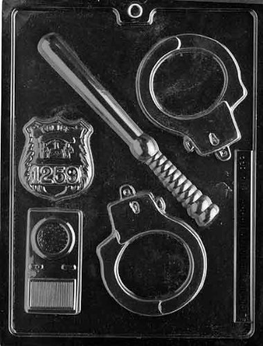 Police Officer Chocolate Mold Set - Candy & Soap Making Kit (15 Cavities) - Perfect for Birthday Parties, DIY Crafts, and Holiday Gifts