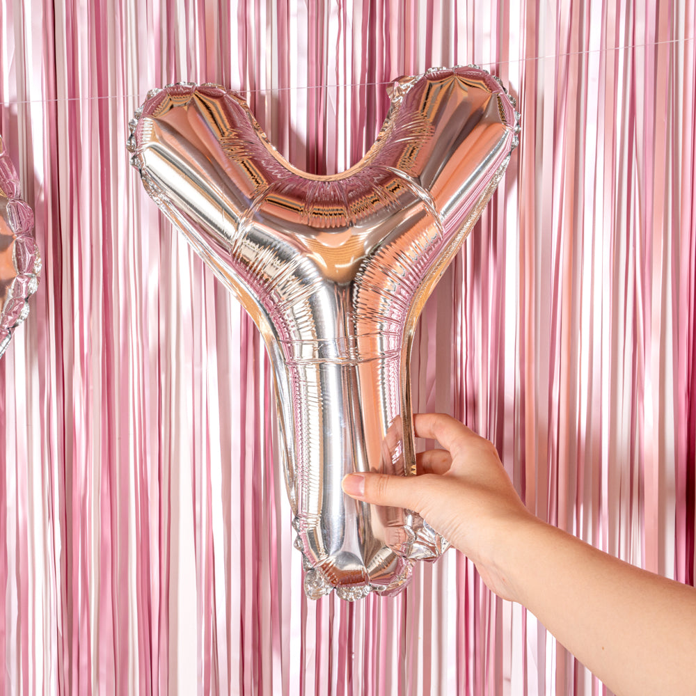 Balloonify Silver Mylar Letter Y Balloon - 16 Inch Large Foil Alphabet Balloon for Birthday Parties, Baby Showers & Graduation Decorations - 1 Count Box