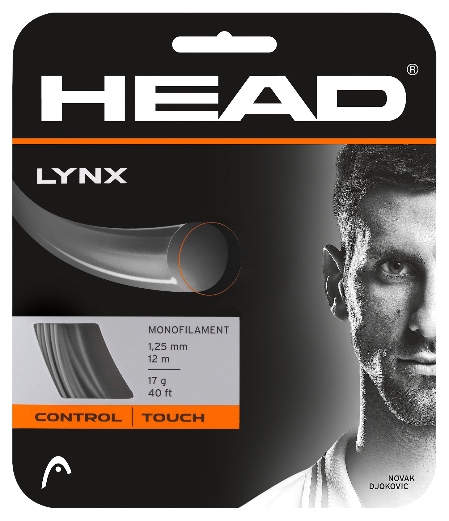 Head Lynx 17/1.25mm Tennis String - Anthracite Color | High-Performance Polyester String for Spin & Control | Perfect for Competitive Play & Tournament Matches
