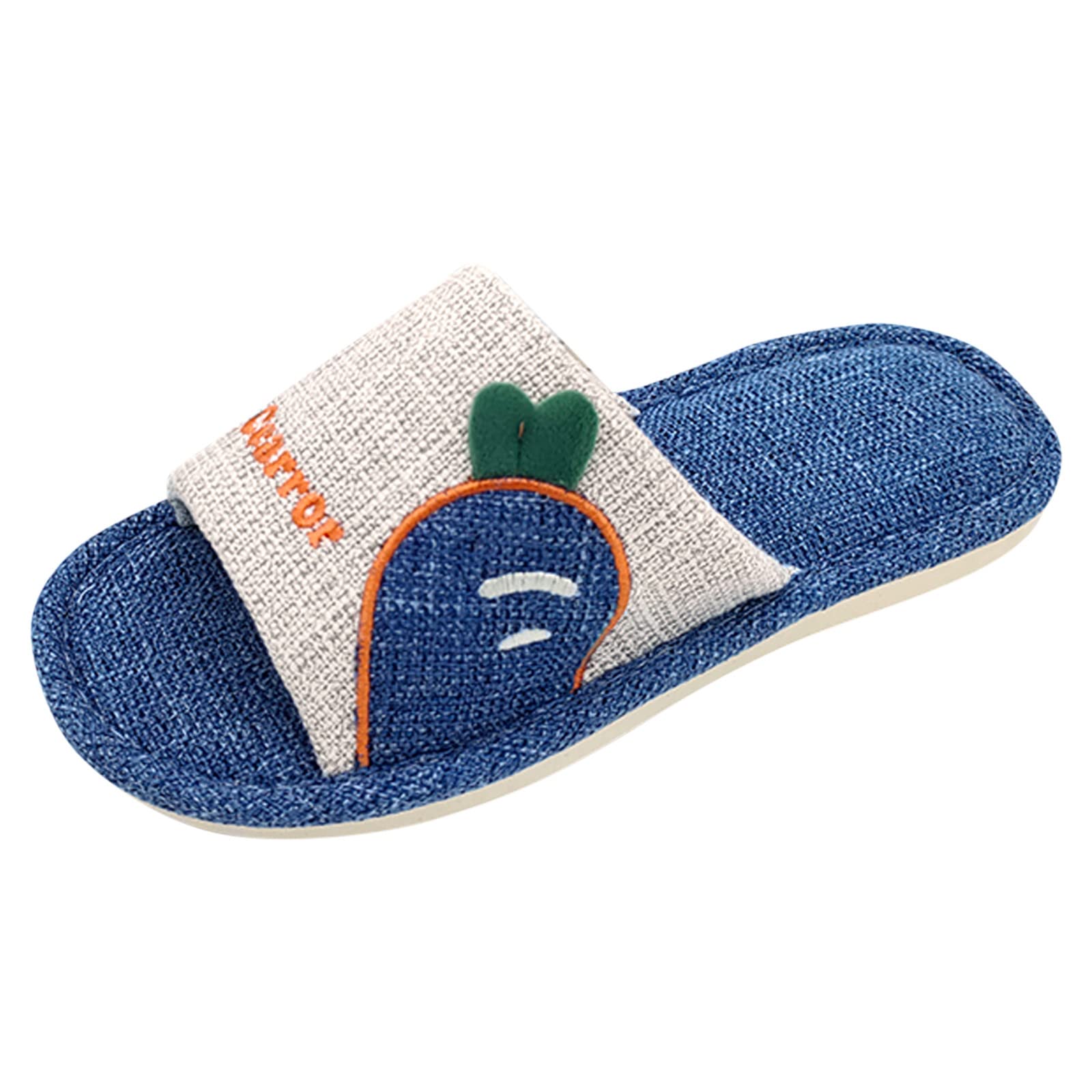 Soft Cotton Indoor Slippers for Men & Women - Comfortable Home Slippers with Creative Radish Design, Non-Slip Sole (Size 12.5) - Perfect for Relaxing at Home, Lounging & Housewarming Gifts