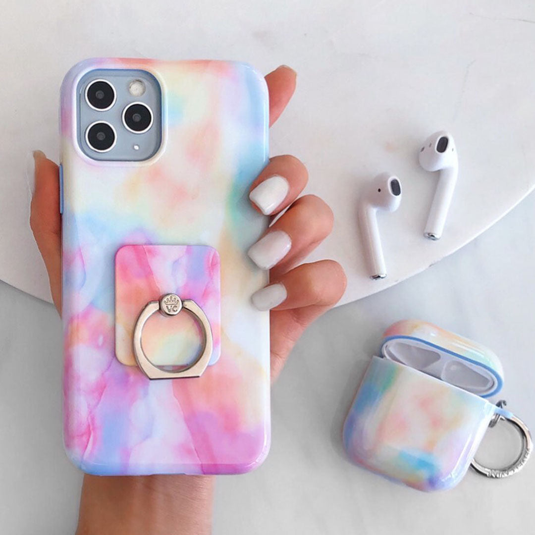 Pastel Tie Dye iPhone Case - Trendy Colorful Protective Phone Cover for iPhone 11/12/13/14/15 Pro Max - Perfect for Summer, Music Festivals & Boho Style Lovers