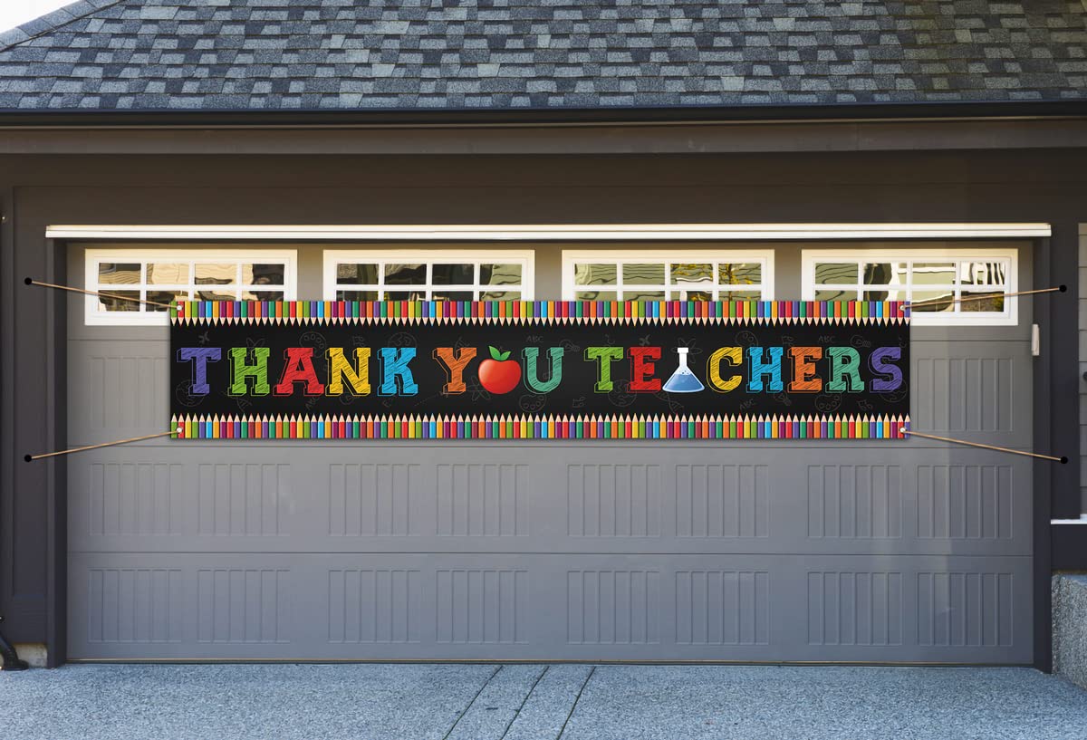 Teachers Appreciation Banner - Photo Booth Backdrop for Classroom & Outdoor Decor
