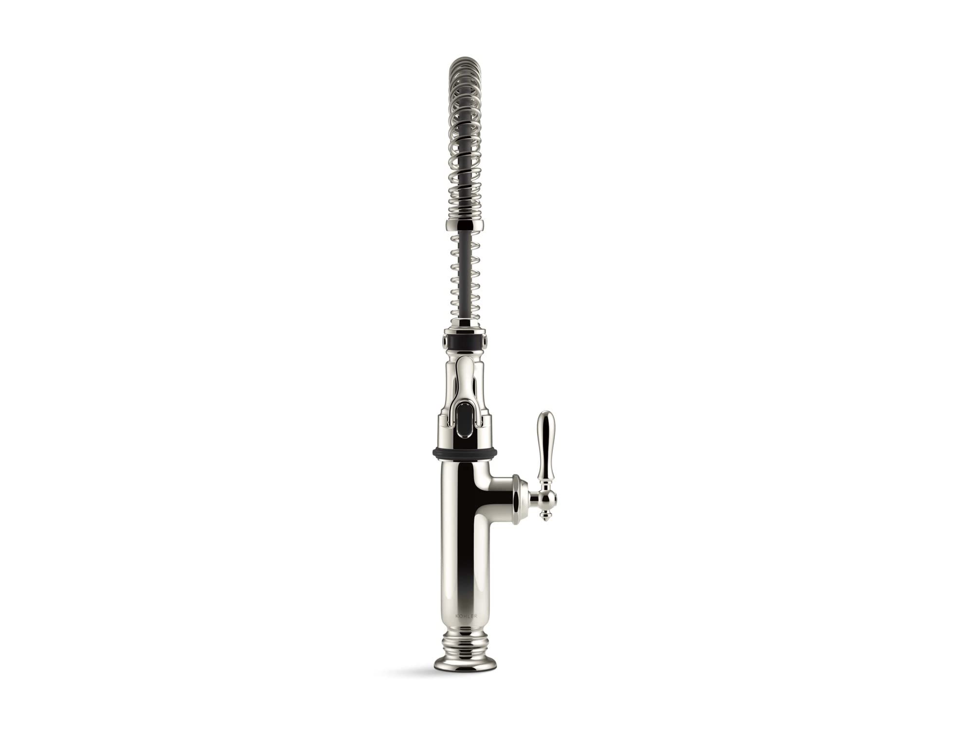 KOHLER Tournant Semi-Professional Pull-Down Kitchen Sink Faucet with Sprayer - Commercial Grade 77515-SN in Vibrant Polished Nickel - Perfect for Restaurants, Home Kitchens & Food Prep Stations
