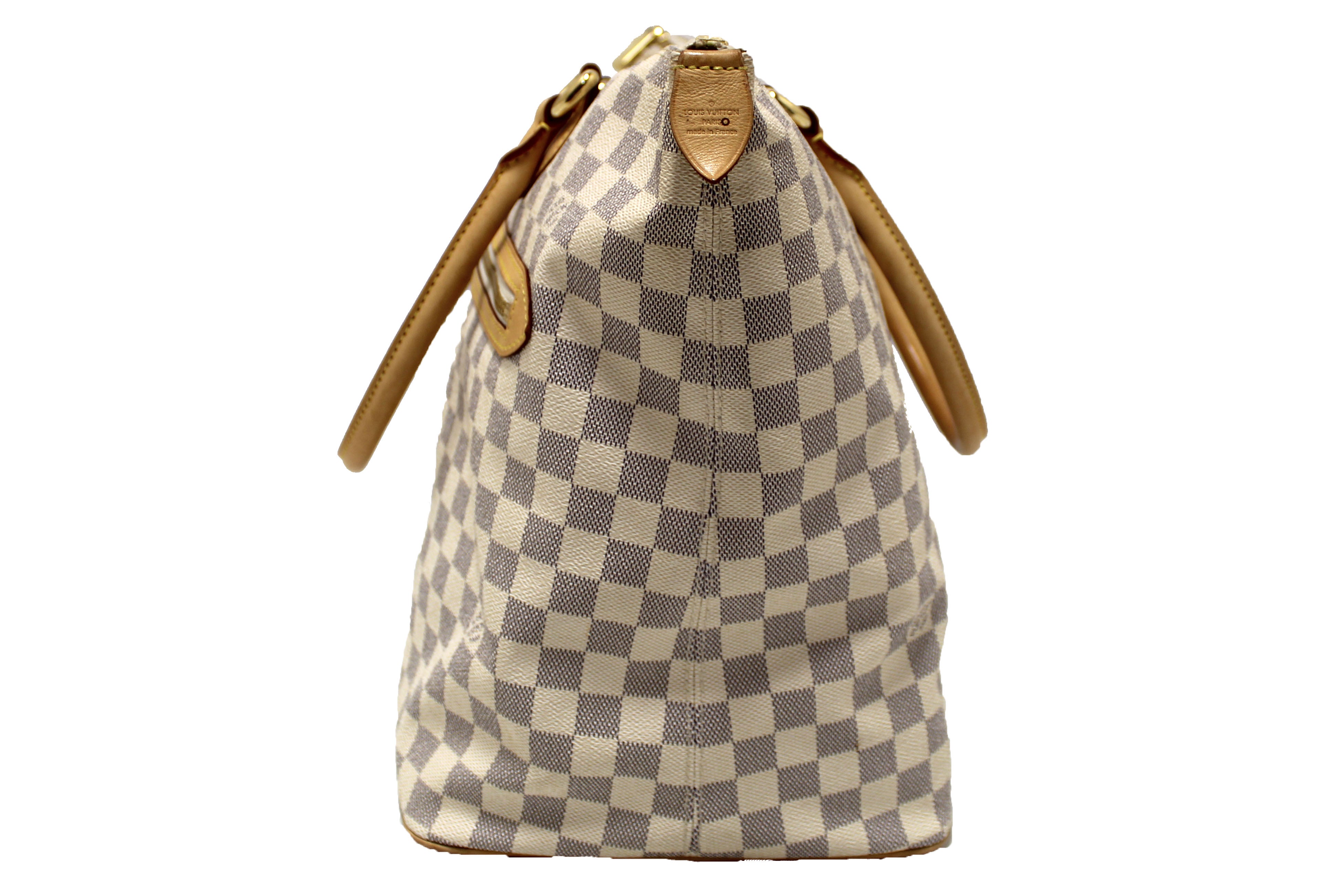 Authentic Louis Vuitton Damier Azur Saleya GM Shoulder Bag for Women - Luxury Designer Tote Handbag with Spacious Interior - Perfect for Work, Travel & Everyday Use
