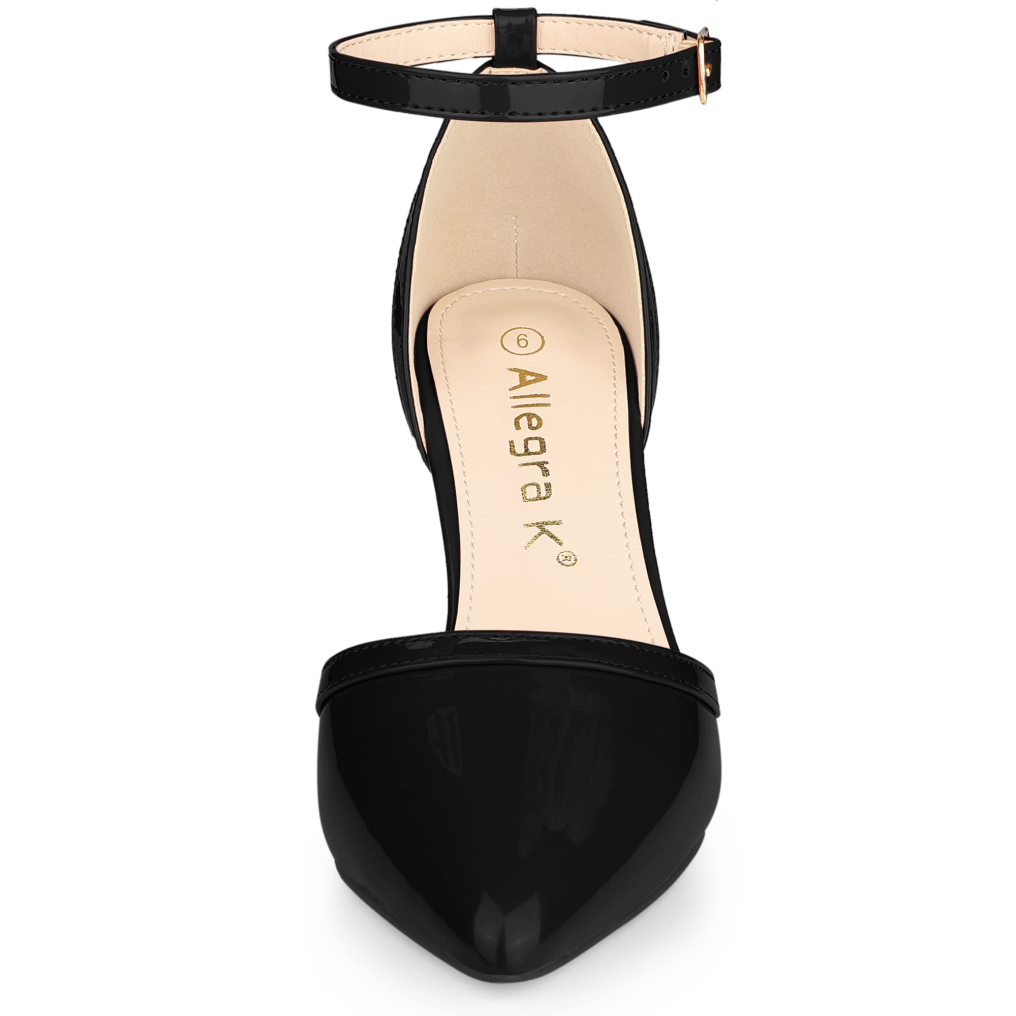 Allegra K Women's Pointy Toe Ankle Strap Stiletto Heel Pumps - Sexy High Heels for Party, Wedding & Evening Dress | Comfortable Dress Shoes for Women