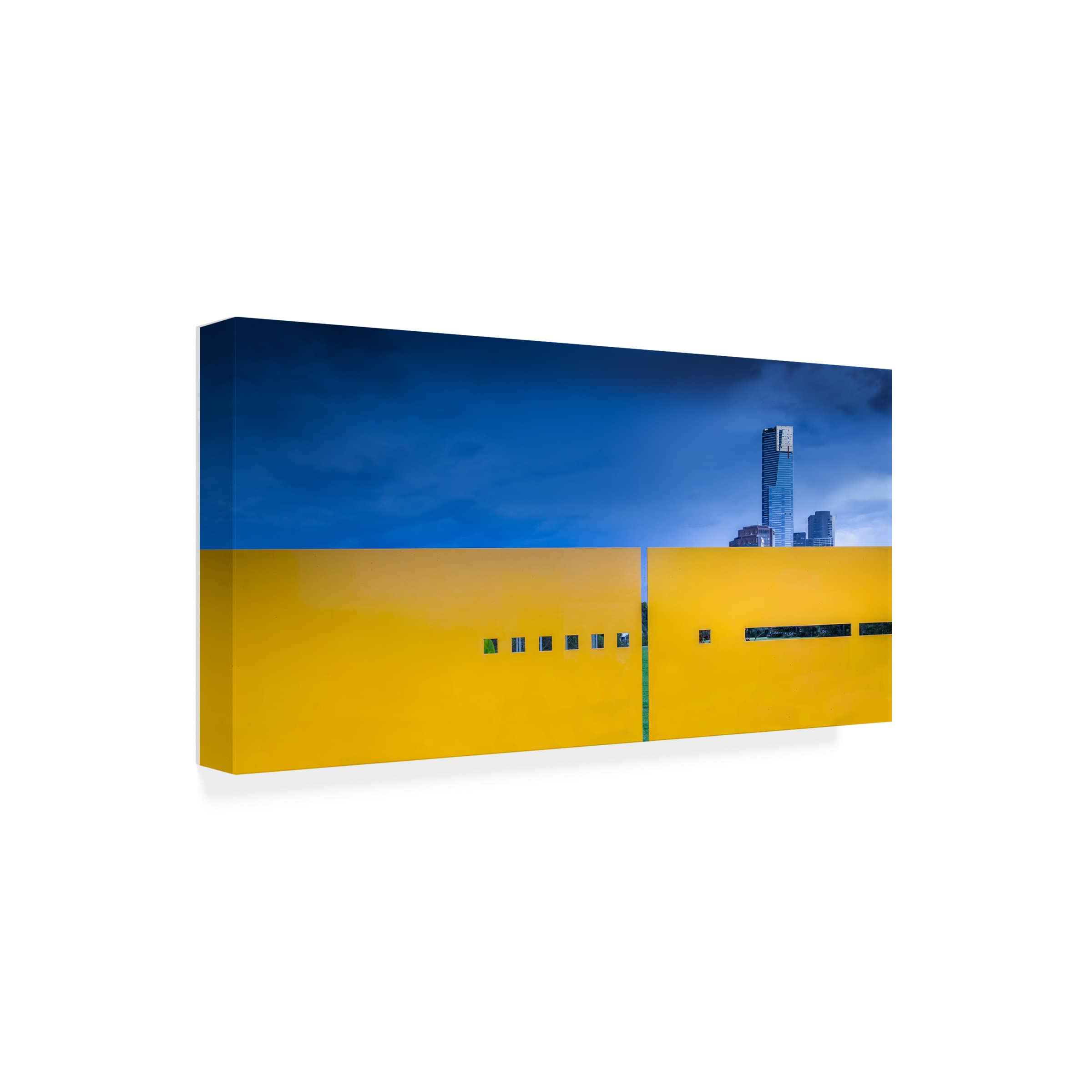 Trademark Fine Art 'Edge' Canvas Wall Art by Gregory Evans - Modern Abstract Painting for Living Room, Bedroom & Office Decor