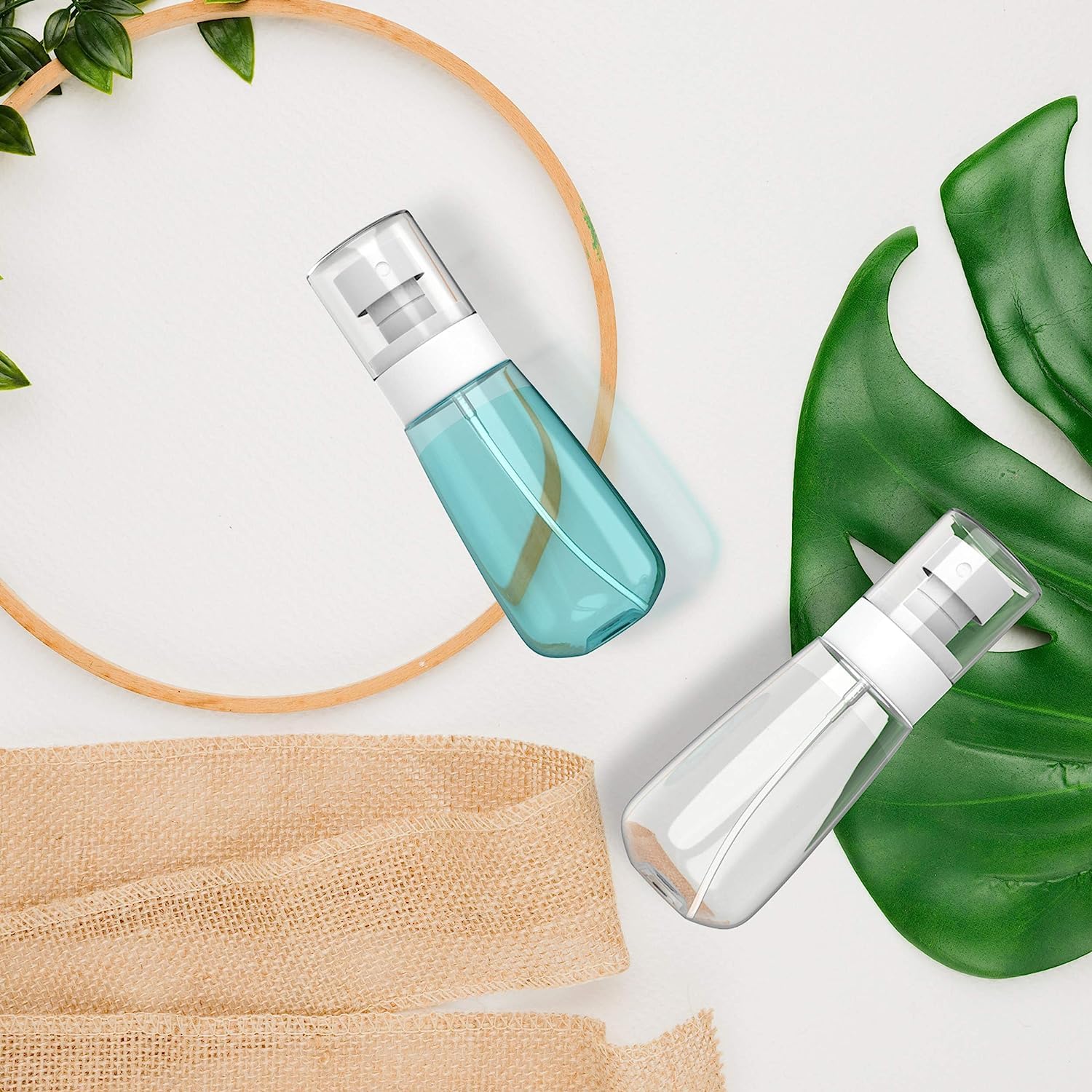 Mincerfit 3-Pack 100ml Clear Refillable Spray Bottles for Hair, Face, Essential Oils & Cleaning Solutions | Travel-Friendly Cosmetic & Perfume Atomizer | Perfect for Home, Salon, Gym & Travel Use