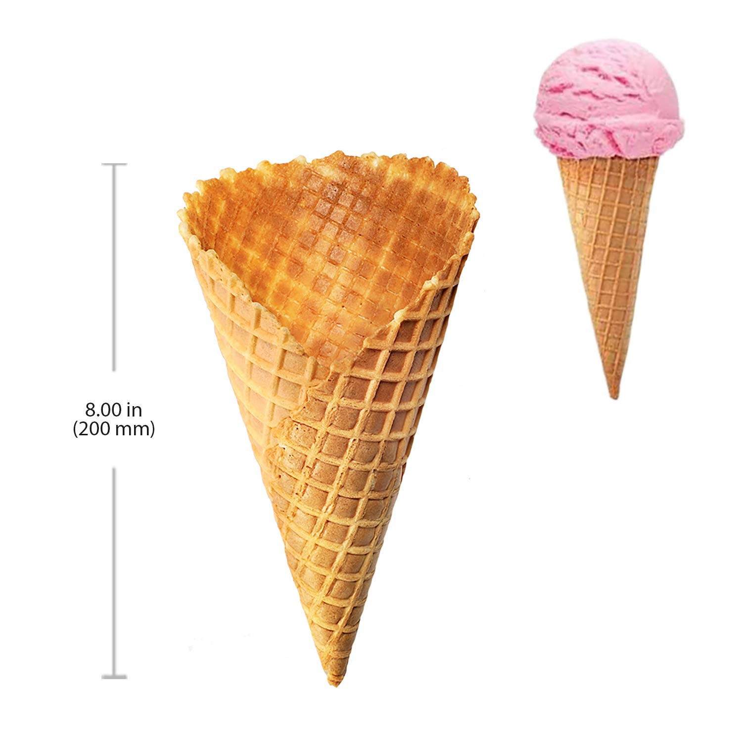 ALDKitchen Waffle Cone Maker Machine - Professional Stainless Steel Electric Waffle Iron for Homemade Ice Cream Cones - Single & Double Non-Stick Plates - 110V for Home & Commercial Use - Perfect for Ice Cream Shops, Dessert Bars & Party Treats