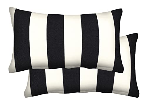 Cabana Stripe Black and Ivory