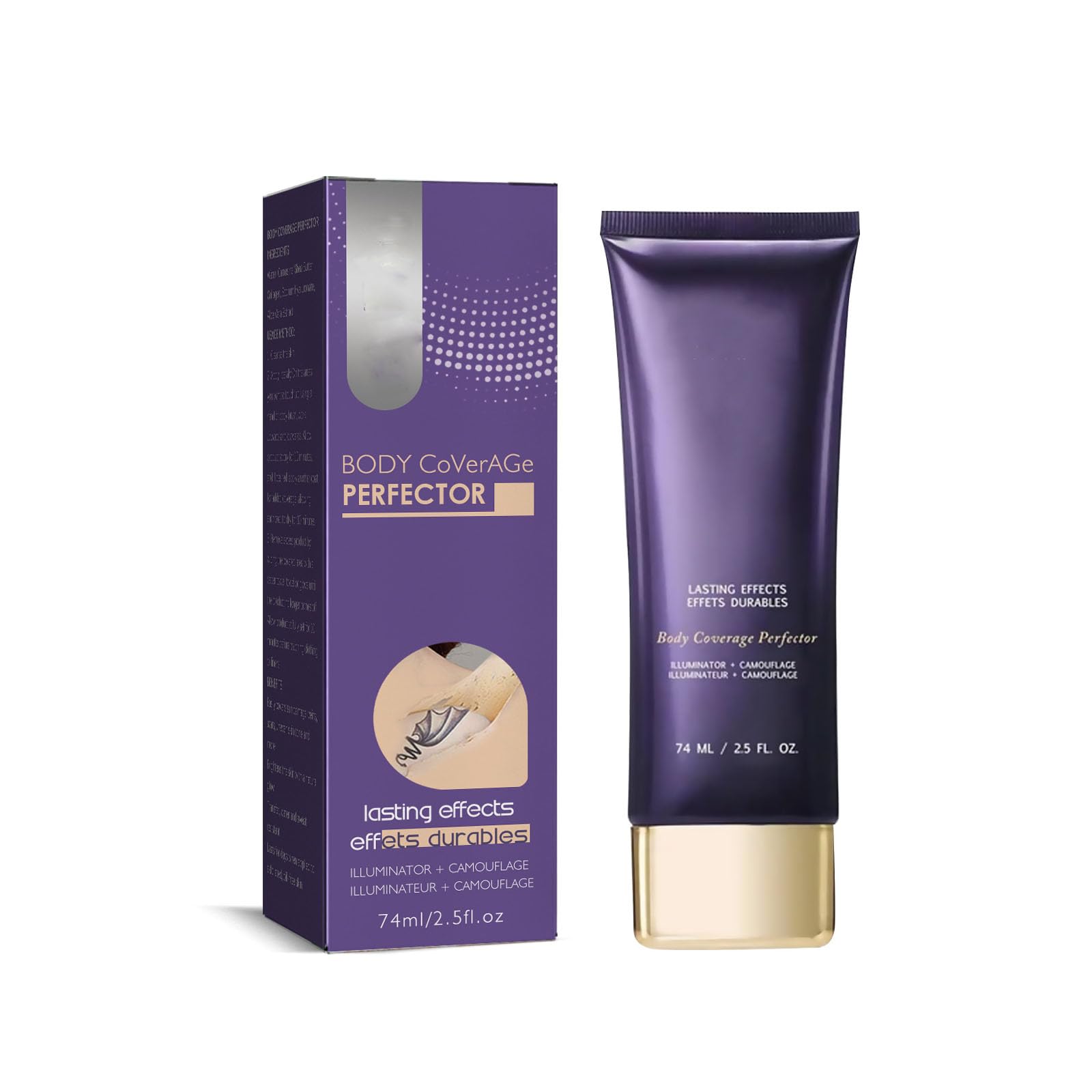 Full Coverage Body Concealer Lotion - Tattoo Cover Up, Scar Concealer, Long Lasting & Waterproof Foundation (1pc) for Flawless Skin at Weddings, Photos & Everyday Wear