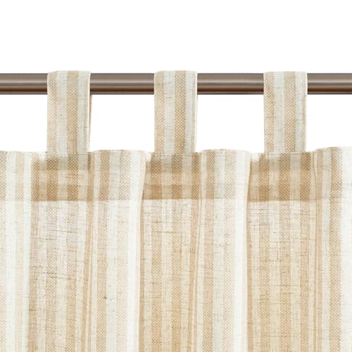 Tab Top Striped Beige