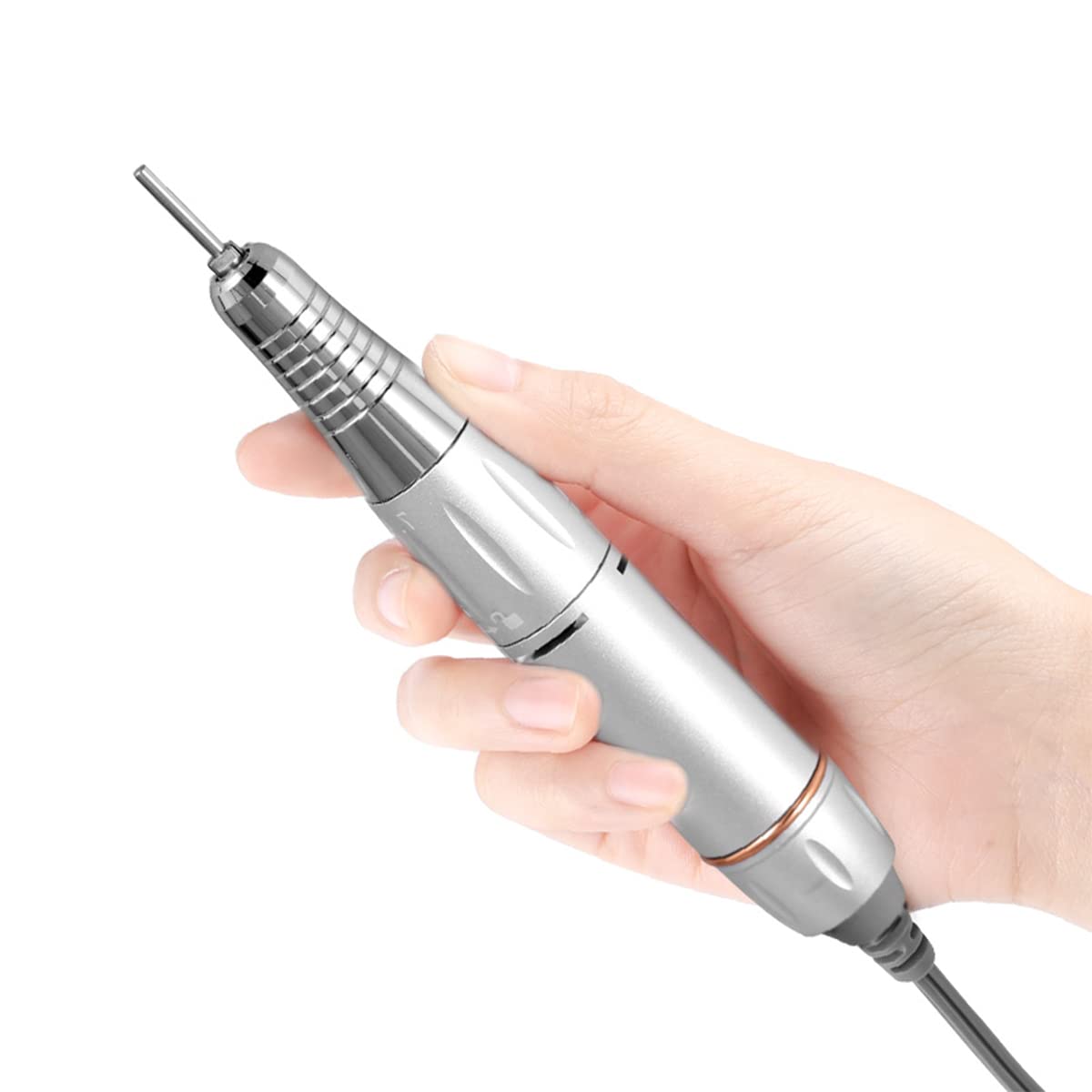 Smarwithy Professional Portable Nail Drill Kit for Home & Salon Use - Electric Nail File with 6 Bits & LED Light (White) - Perfect for Manicures, Pedicures & Nail Art