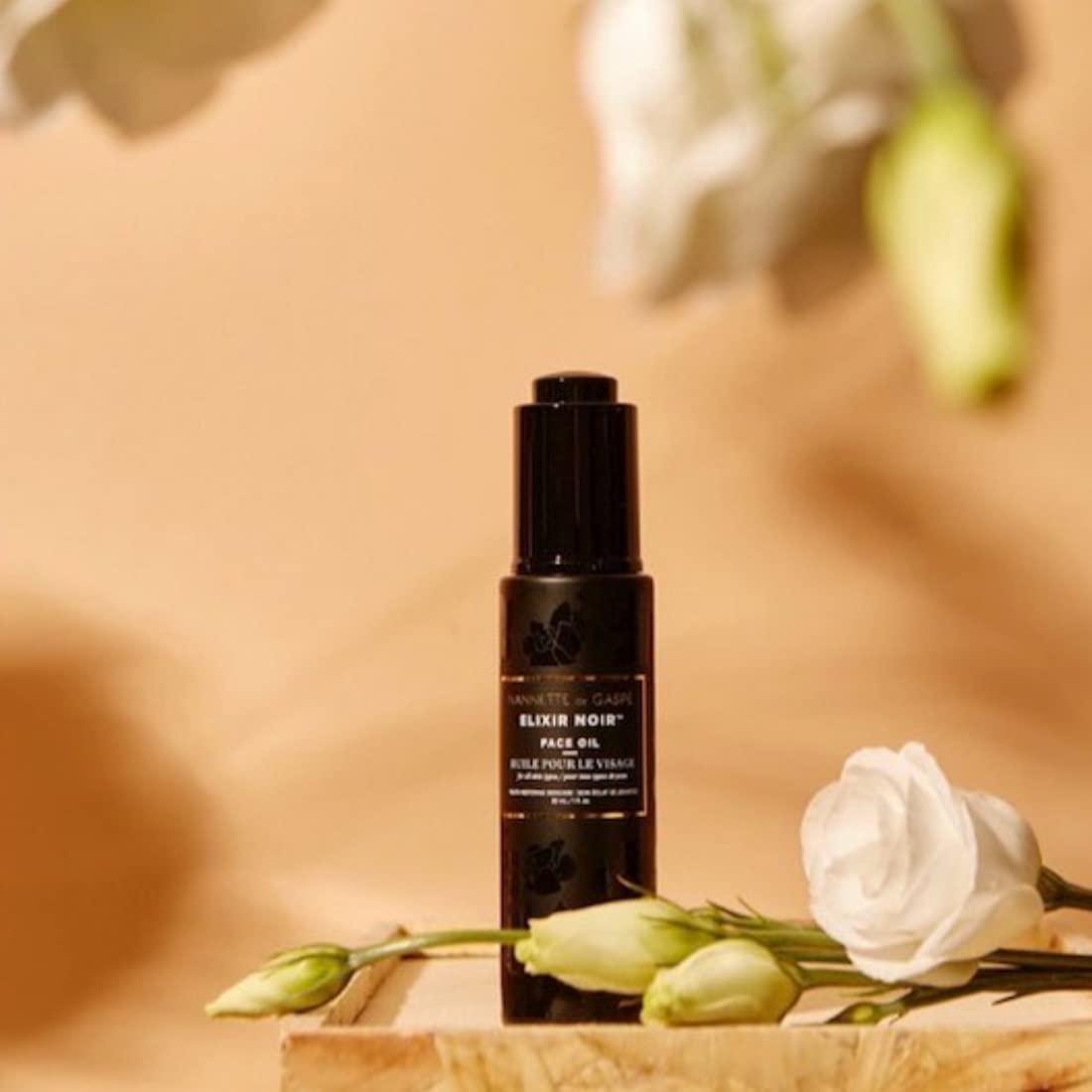 NANNETTE de GASPÉ Elixir Noir Face Oil 30mL/1Fl Oz - Luxury Anti-Aging Facial Oil for Glowing Skin | Perfect for Nighttime Skincare Routine & Dry Skin Treatment