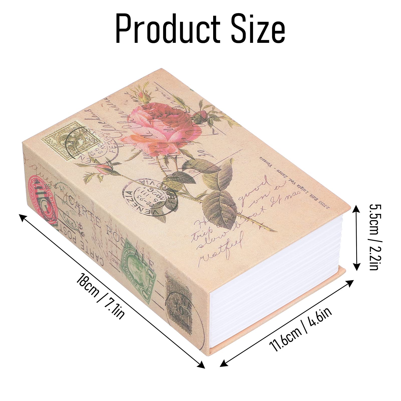 Mini Book Shaped Money Box with Stainless Steel Liner - Compact Safe Storage for Cash, Jewelry & Valuables - Perfect for Home, Dormitory, Office & Travel Security