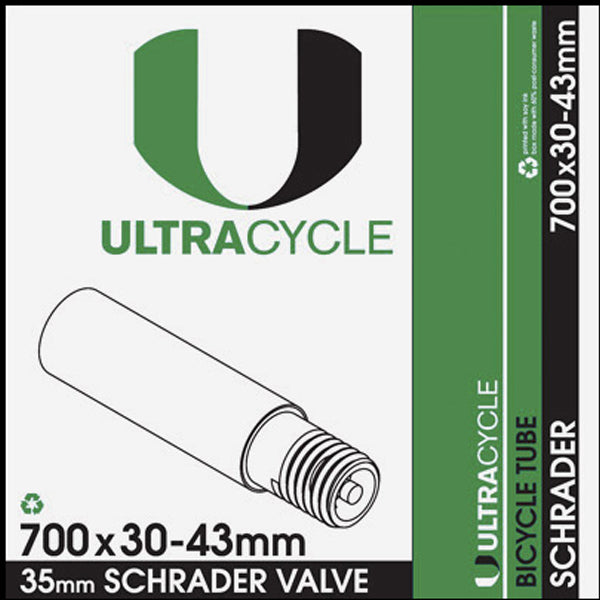 700x30 43mm Presta Valve Bike Tube - 35mm Schrader Valve Compatible for Road & Mountain Bikes - Durable Bicycle Inner Tube for Commuting, Racing & Off-Road Cycling