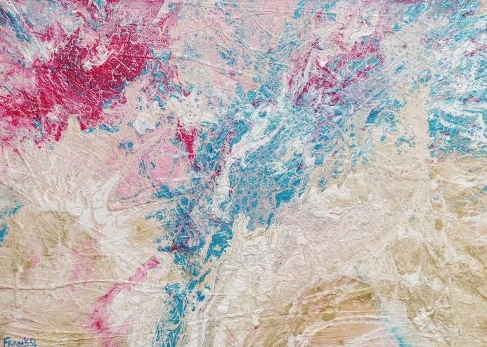 Fuchsia Jade Malt 140cm x 100cm Pink Abstract Canvas Art - Modern Wall Decor for Living Room, Bedroom & Office