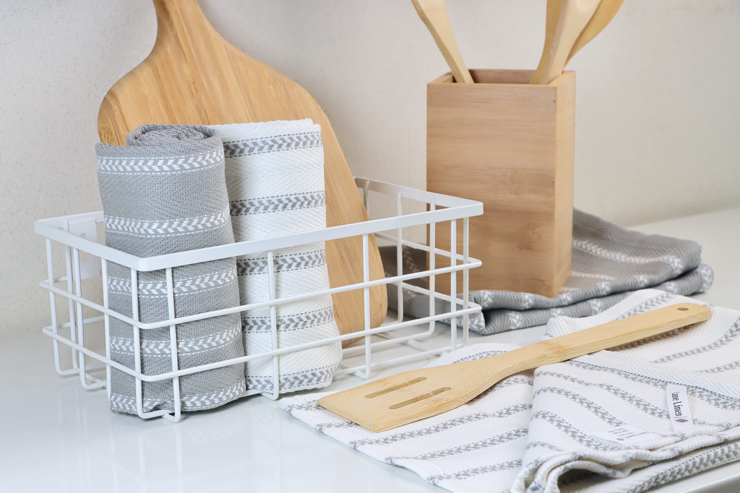 Premium 4-Pack Cotton Kitchen Towels Set - Super Absorbent & Quick Drying Dish Cloths (18
