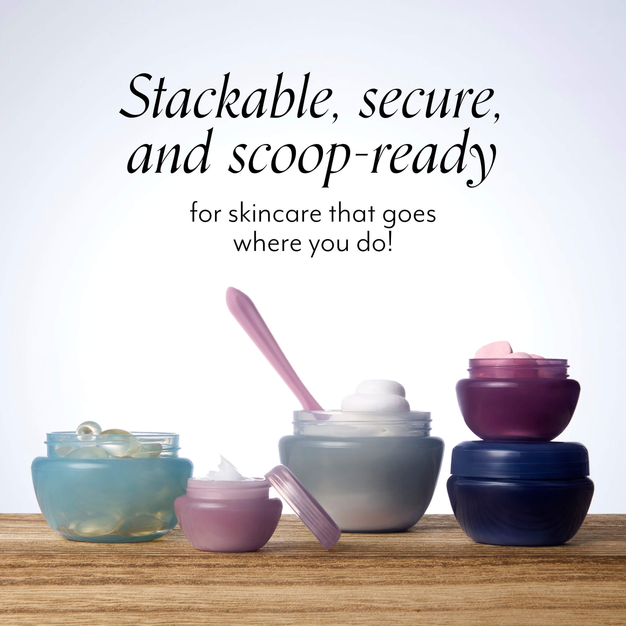 Portable Spa To Go Reusable Travel Jar with Spatula Set - Perfect for On-the-Go Skincare & Travel Essentials