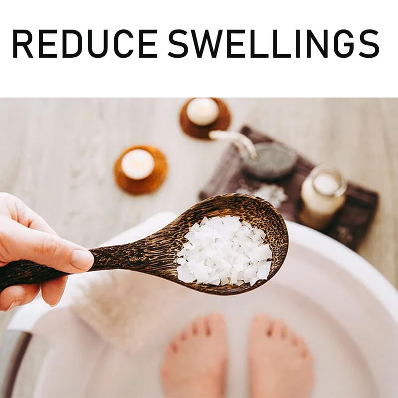 Epsom Salt for Pain Relief - Magnesium Sulfate Bath Crystals for Muscle Relaxation, Foot Soak & Stress Relief (1kg) | Perfect for Post-Workout Recovery, Spa Day & Relaxing Baths