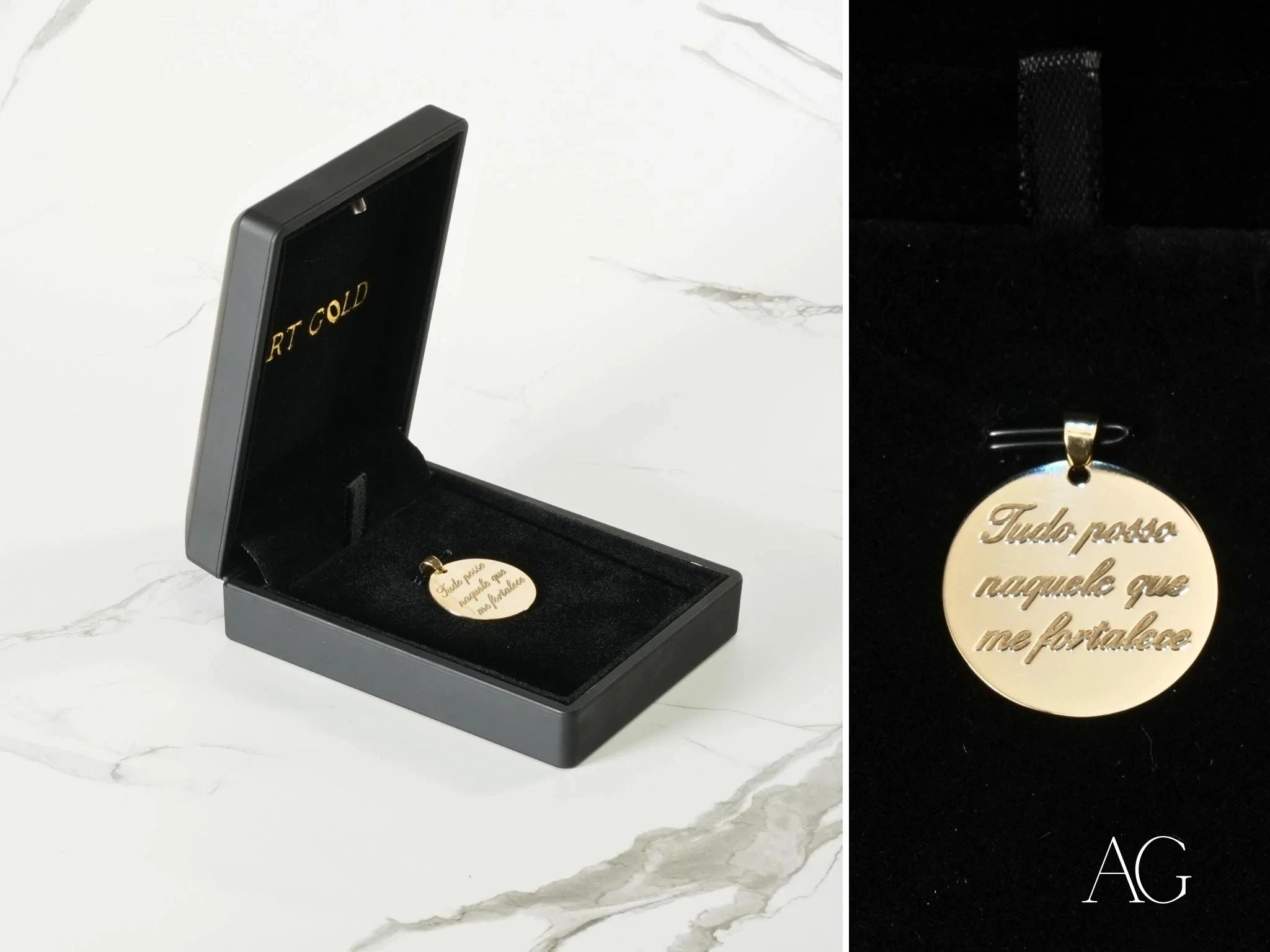 Golden Faith 'Tudo Posso' Inspirational Pendant Necklace - Religious Jewelry for Women & Men - Perfect for Daily Wear, Gifts & Spiritual Encouragement