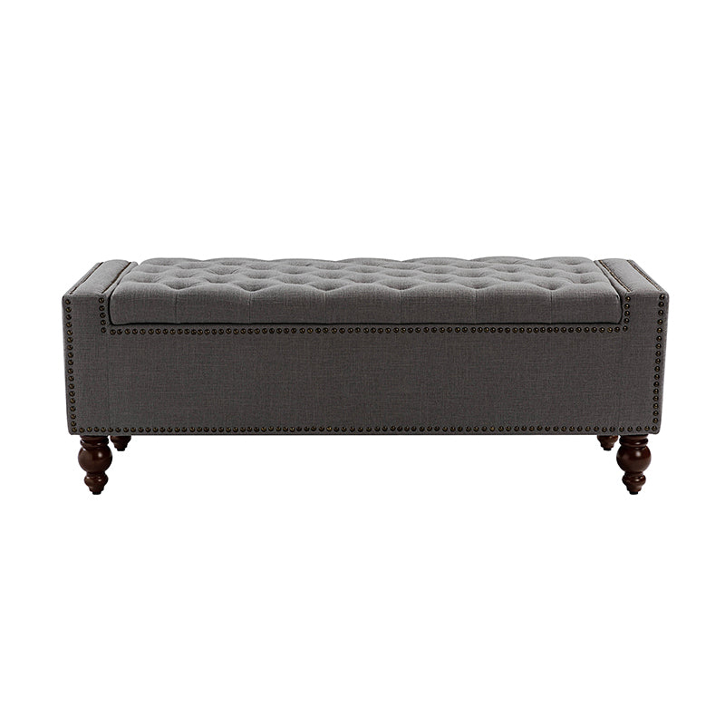 Eugen Upholstered Flip Top Storage Bench - Stylish Ottoman with Hidden Storage for Bedroom, Living Room & Entryway - Perfect for Seating, Storage & Home Decor