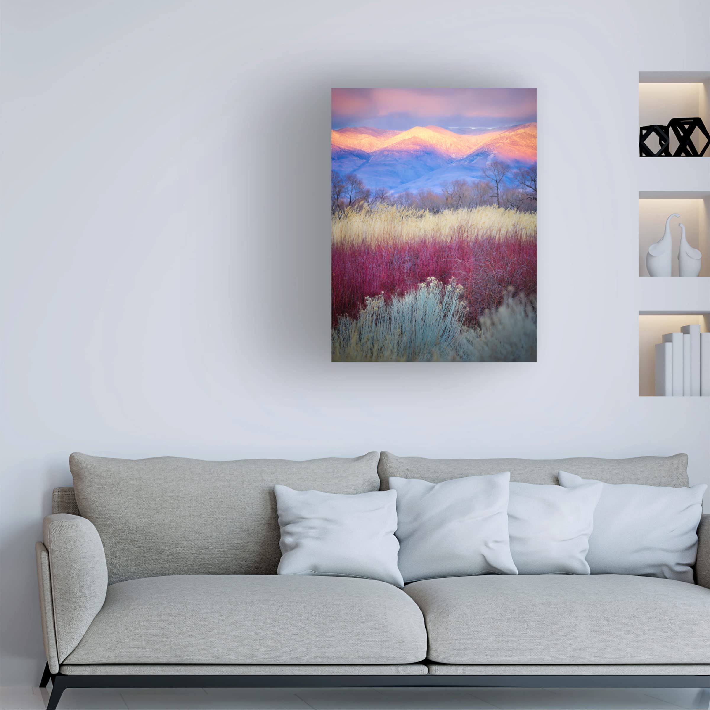 Kirbyturnage 'Field Layers' Canvas Art Print - Modern Abstract Wall Decor for Living Room, Bedroom & Office - Trademark Fine Art Collection