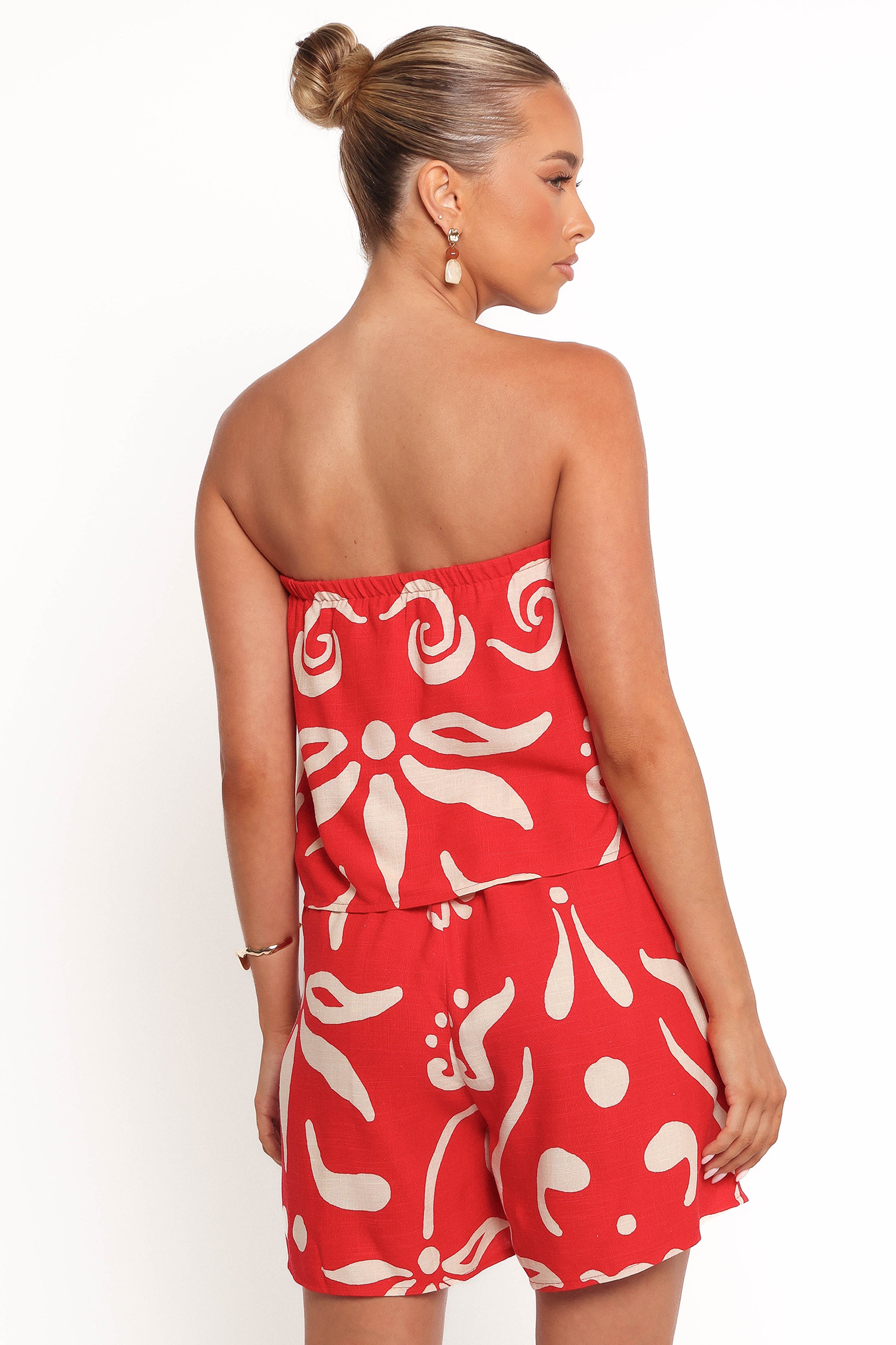 Herbie Strapless Romper - Sunburst Floral Print Jumpsuit for Women | Perfect for Summer Parties, Beach Vacations & Casual Outings