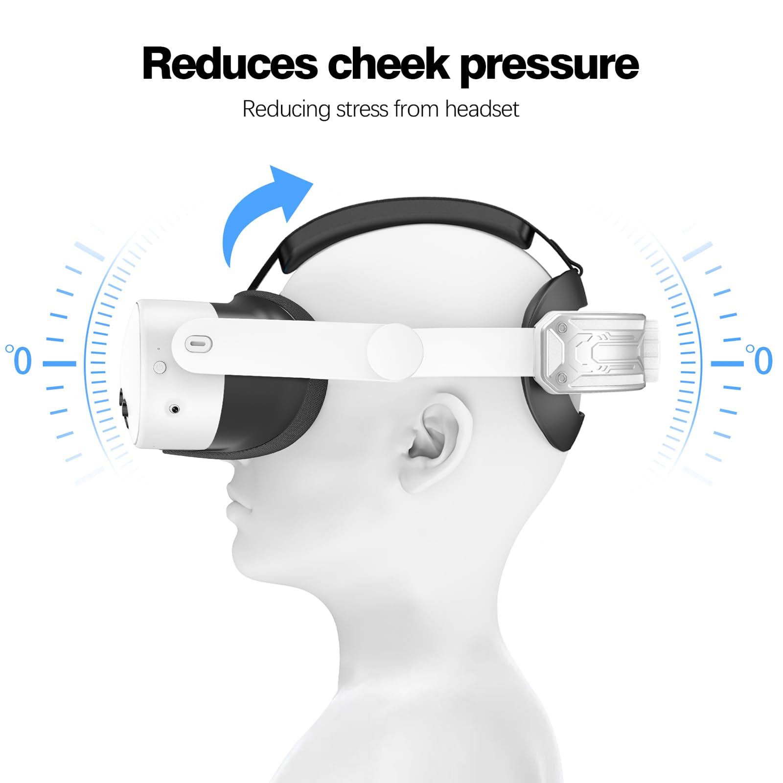 Meta Quest 3S Head Strap - Premium VR Headset Accessory | Replacement for Elite Strap | Enhanced Comfort & Reduced Head Pressure | Compatible with Oculus/Meta Quest 3S | Perfect for Gaming, Fitness VR & Extended Play Sessions