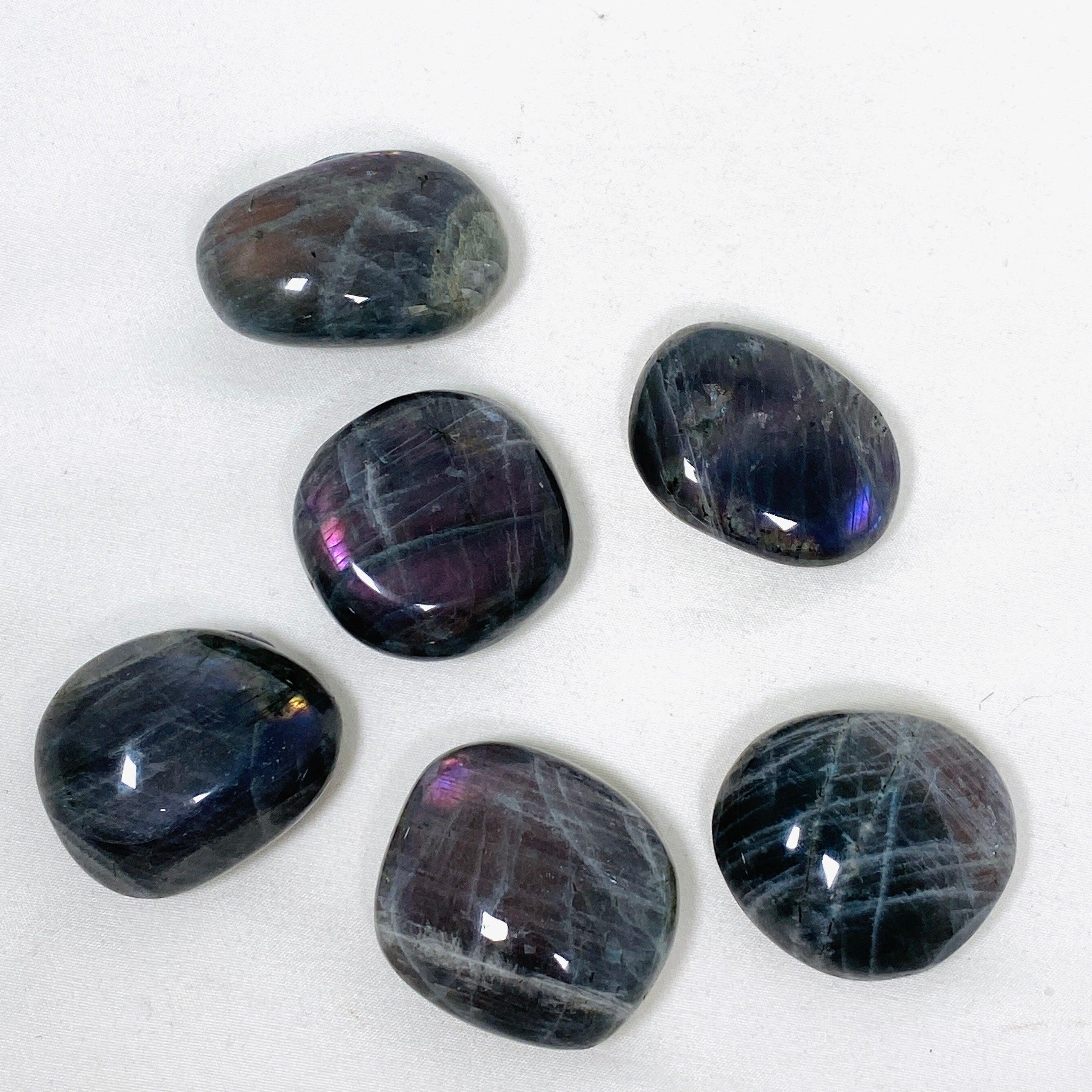 Natural Purple Labradorite Palm Stone - High Grade Healing Crystal for Meditation, Stress Relief & Energy Balancing - Perfect for Reiki, Yoga & Spiritual Practices