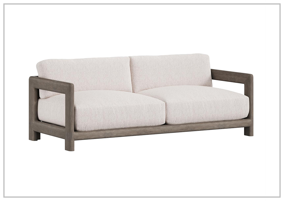 Bernhardt Outdoor 84 Montaigne Sofa with Plush Cushions - Weather-Resistant Patio Furniture for Garden, Poolside & Outdoor Living Spaces