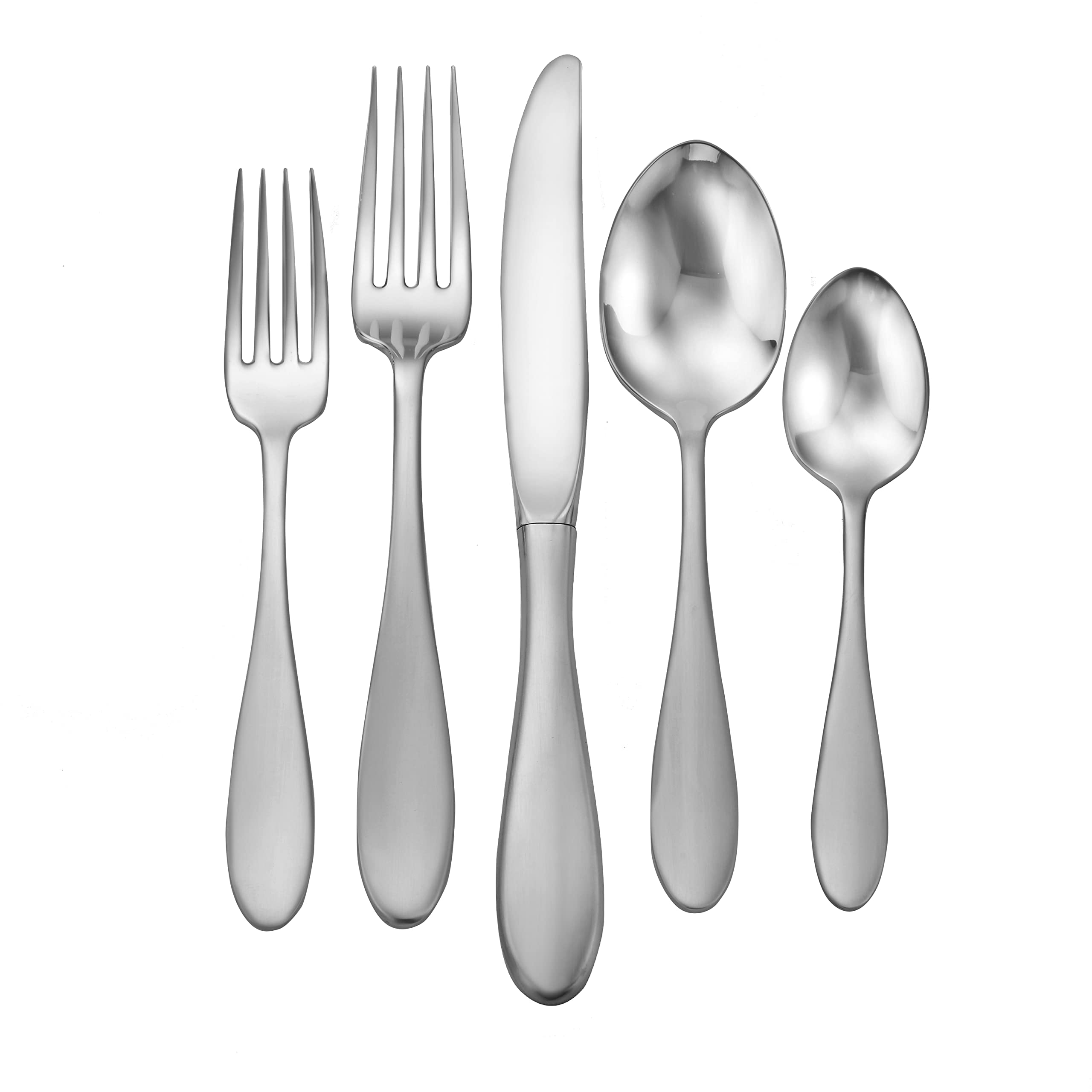 Premium 20-Piece Mallory Flatware Set for 4 - Stainless Steel Silverware Made in USA - Perfect for Dinner Parties, Weddings & Formal Dining