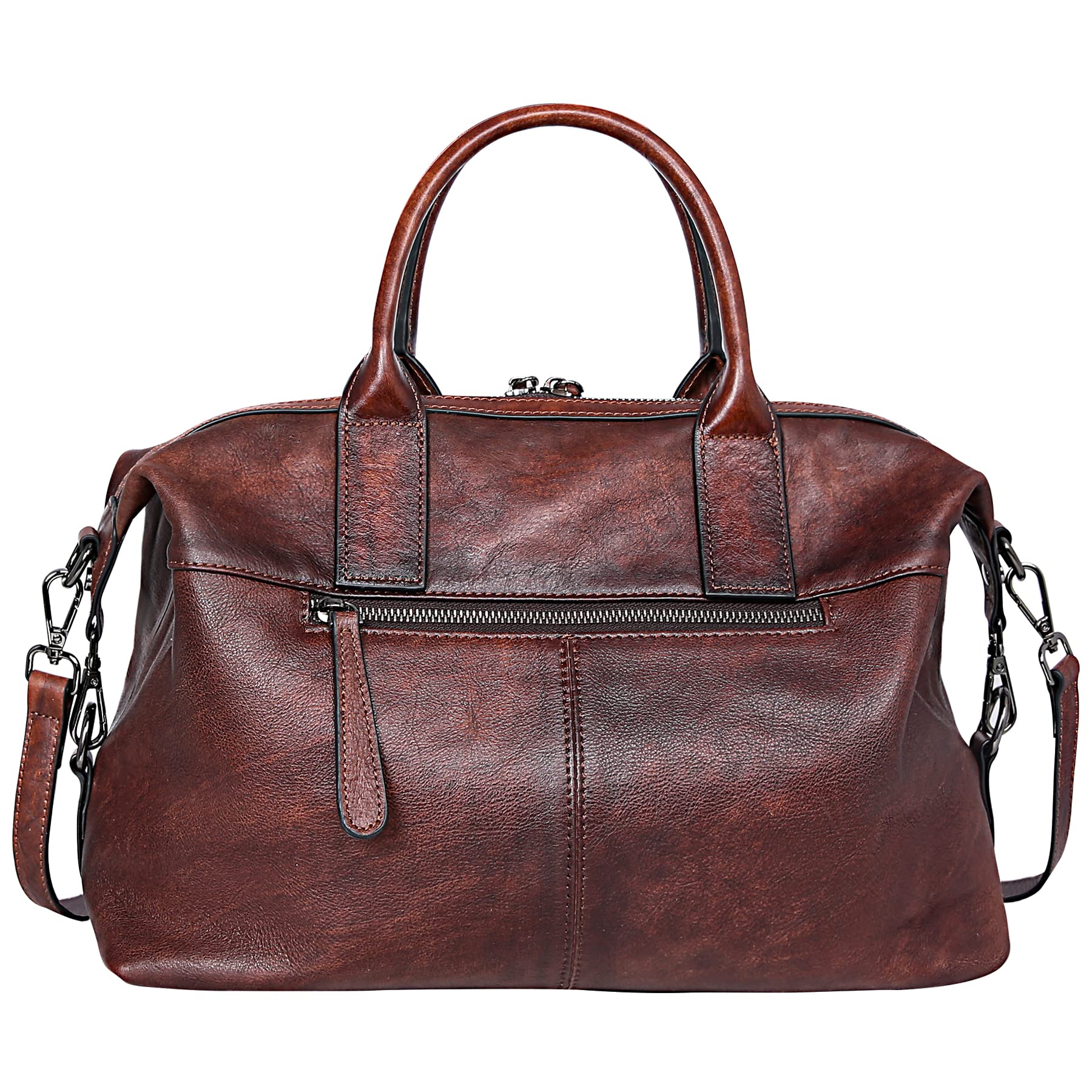 Genuine Leather Satchel Tote Bag for Women - Designer Top Handle Shoulder Bag with Large Capacity & Crossbody Strap - Perfect for Work, Travel & Everyday Use