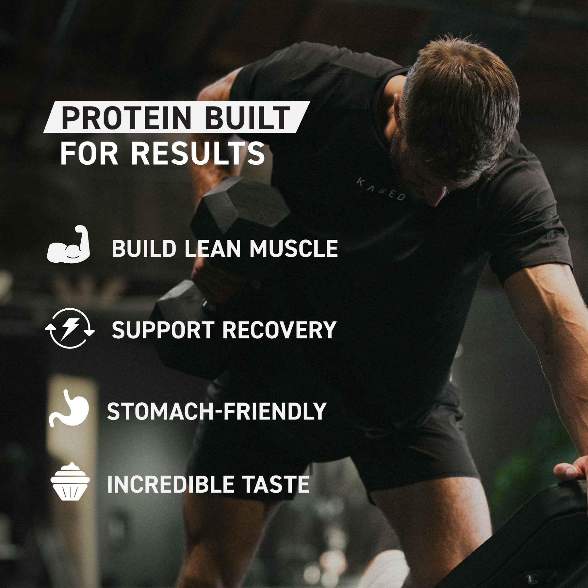 Kaged Whey Protein Isolate Powder - PB Chocolate Flavor | 100% Pure Low Lactose Whey Protein for Post Workout Recovery | Muscle-Building Supplement with 25g Protein per Serving | Delicious Taste & Easy Mix for Shakes (25 Servings) | Ideal for Gym Recovery & Healthy Lifestyle