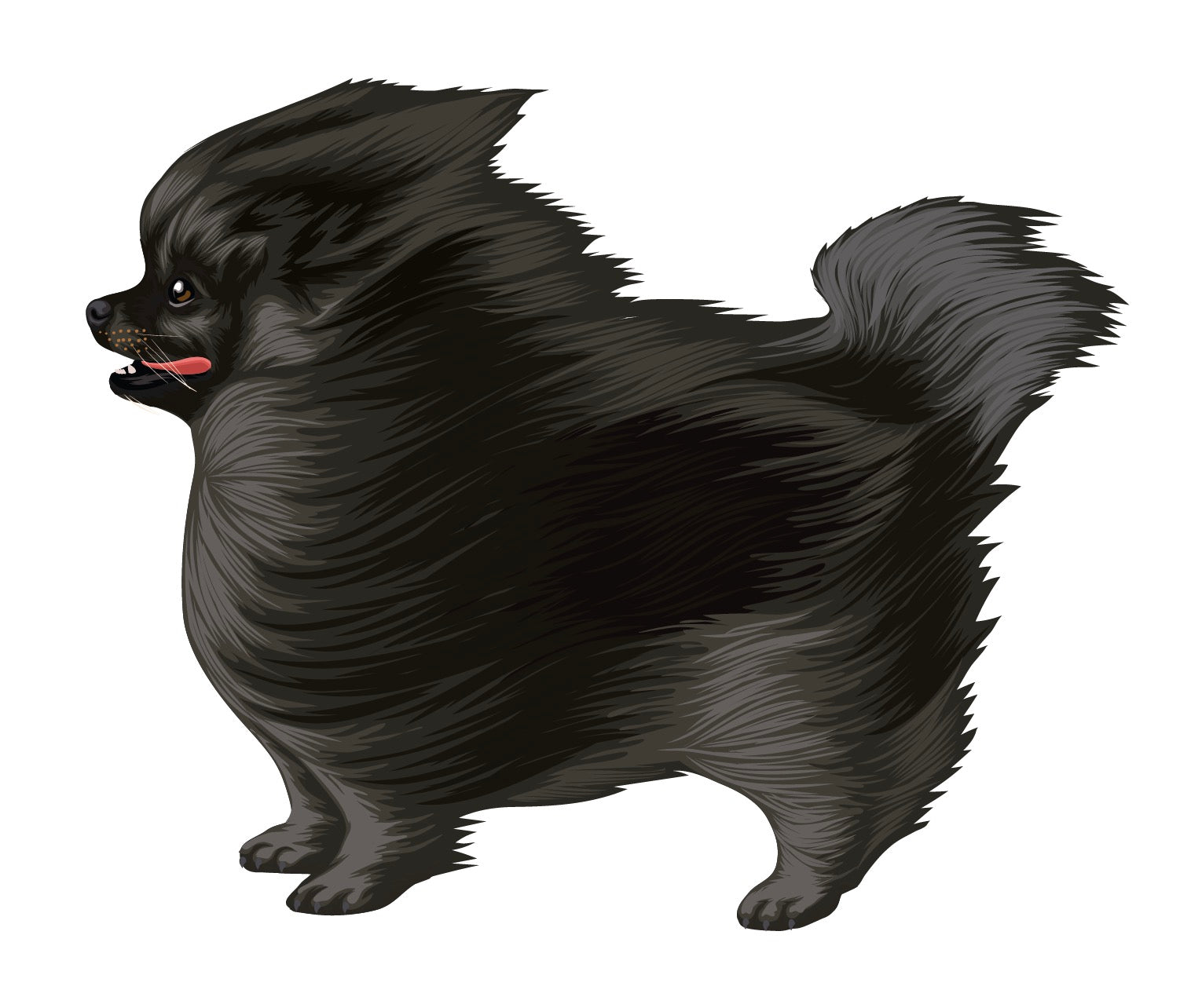 Pomeranian Dog Stickers - Cute Cartoon Puppy Decals for Laptops, Water Bottles, Cars & DIY Crafts