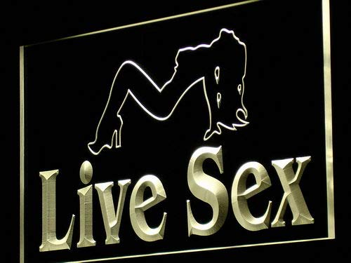 ADVPRO Live Girl Dancer XXX LED Neon Sign - Yellow 16x12 Inches for Bar, Club, Bedroom & Party Decor