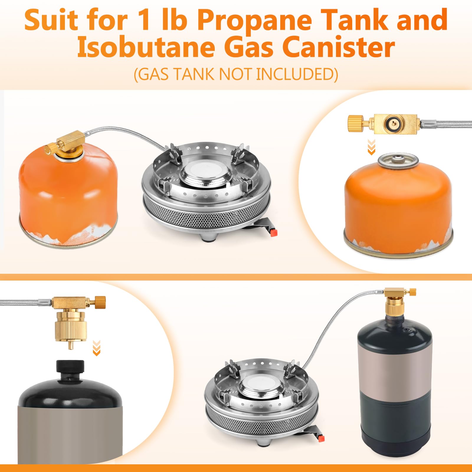 Portable 13,500 BTU Outdoor Propane Heater for Camping Tents - 2-in-1 Gas Stove with Windscreen - Perfect for Winter Camping, Hiking, Ice Fishing & Indoor Outdoor Heating