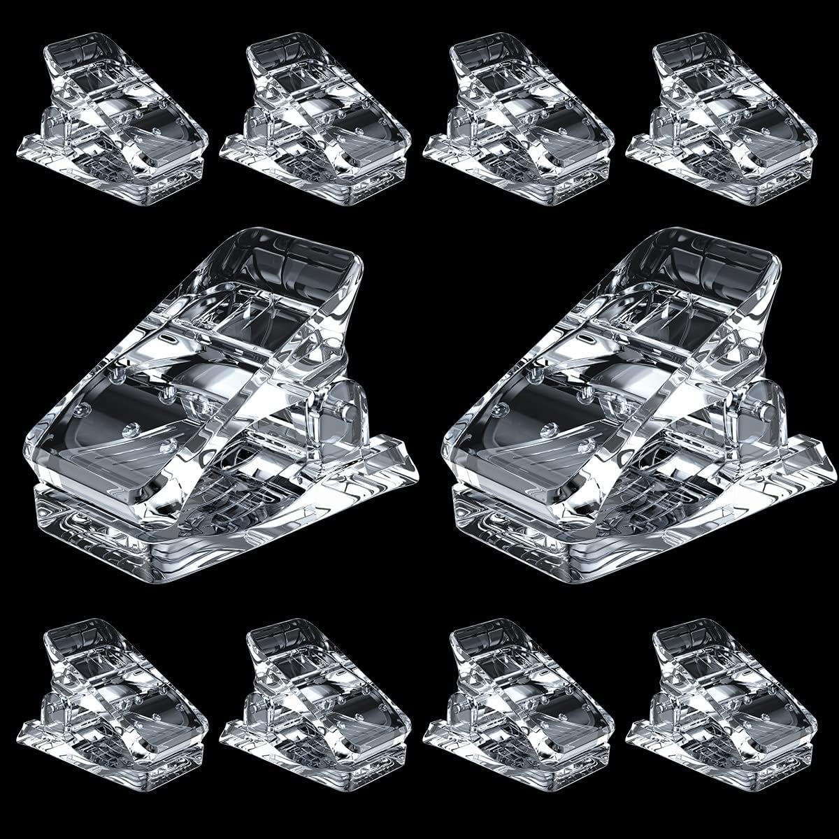 NAILWIND Polygel Nail Clips for Nail Extensions - 10-Piece Quick Building Nail Tips Clips for False Nails, Dual Forms & Manicure Tools - Perfect for DIY Nail Art & Salon Professionals