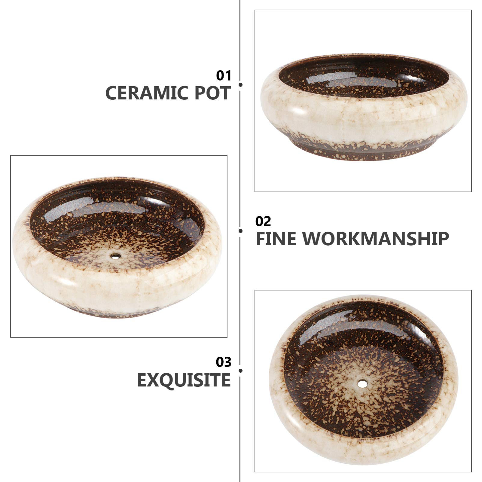 Unique Ceramic Vessel Planter for Aquatic Plants | Handcrafted Textured Home Decor | Perfect for Indoor Herb Gardens, Office Decor & Zen Water Features