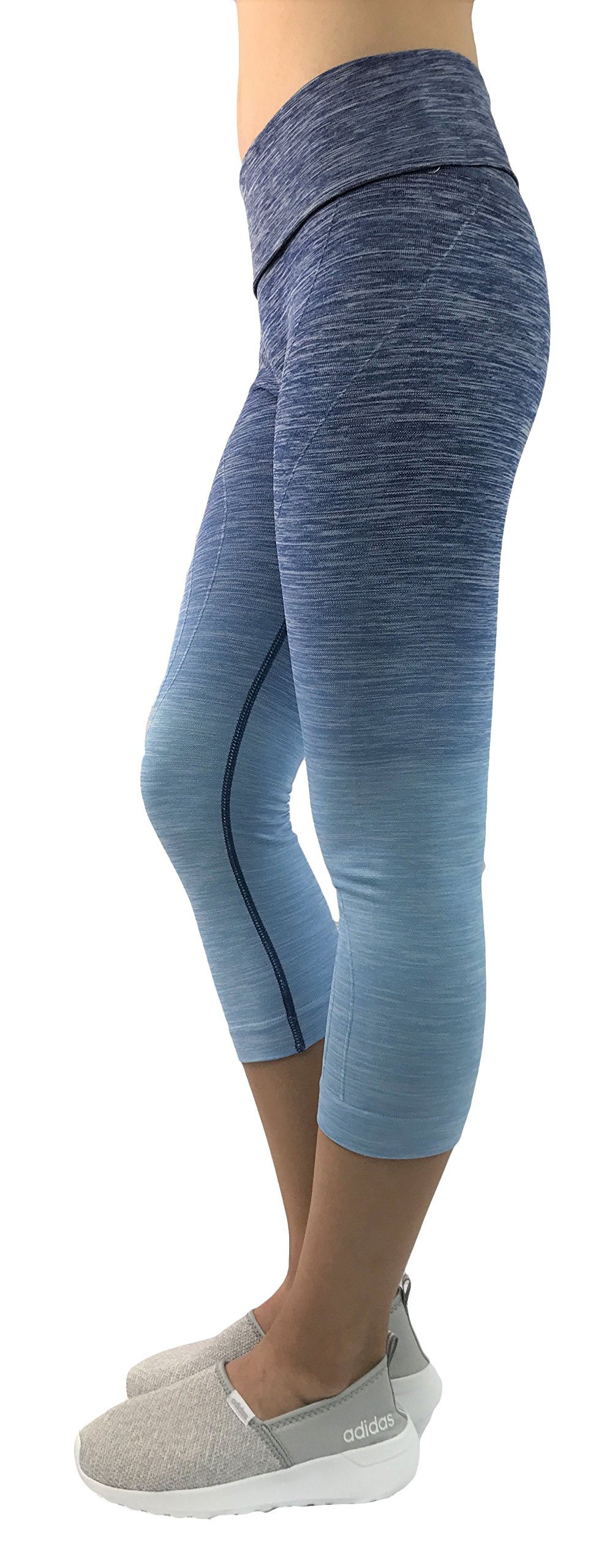 WackySassy High Waist Yoga Pants for Women - Stretchy Athletic Leggings & Capris for Fitness, Running, Workout - Foldable Comfortable Activewear for Gym, Yoga, Pilates & Lounge Wear