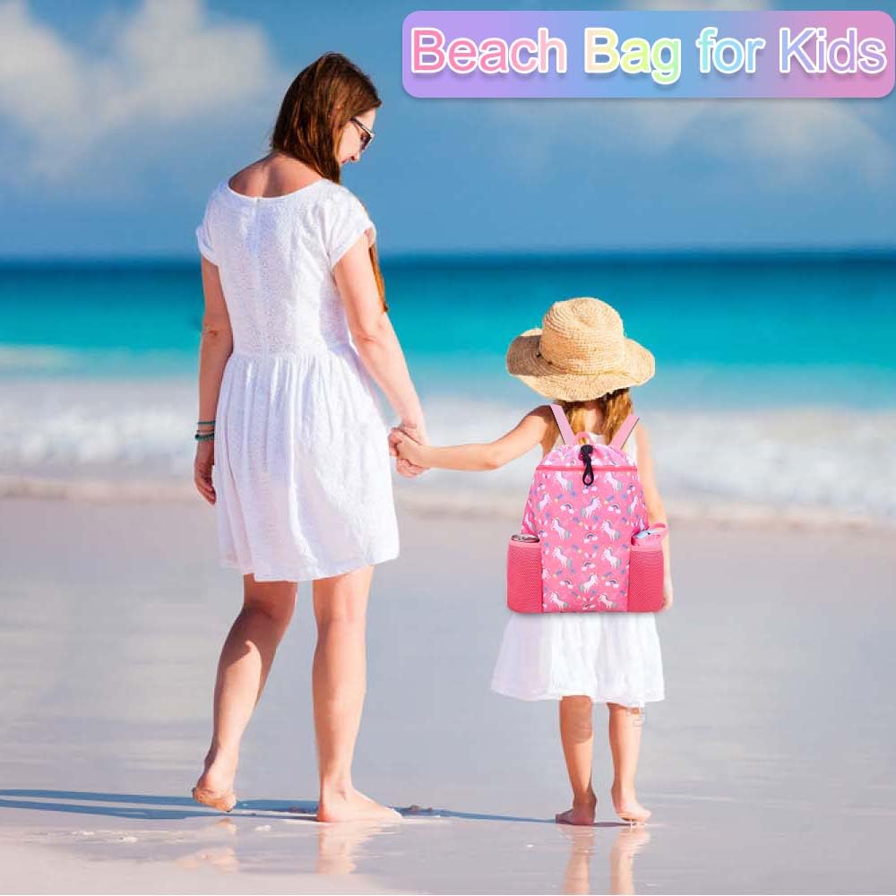 Unicorn Swim Bag for Girls - Waterproof Beach & Pool Backpack for Kids - Gym & Sports Use