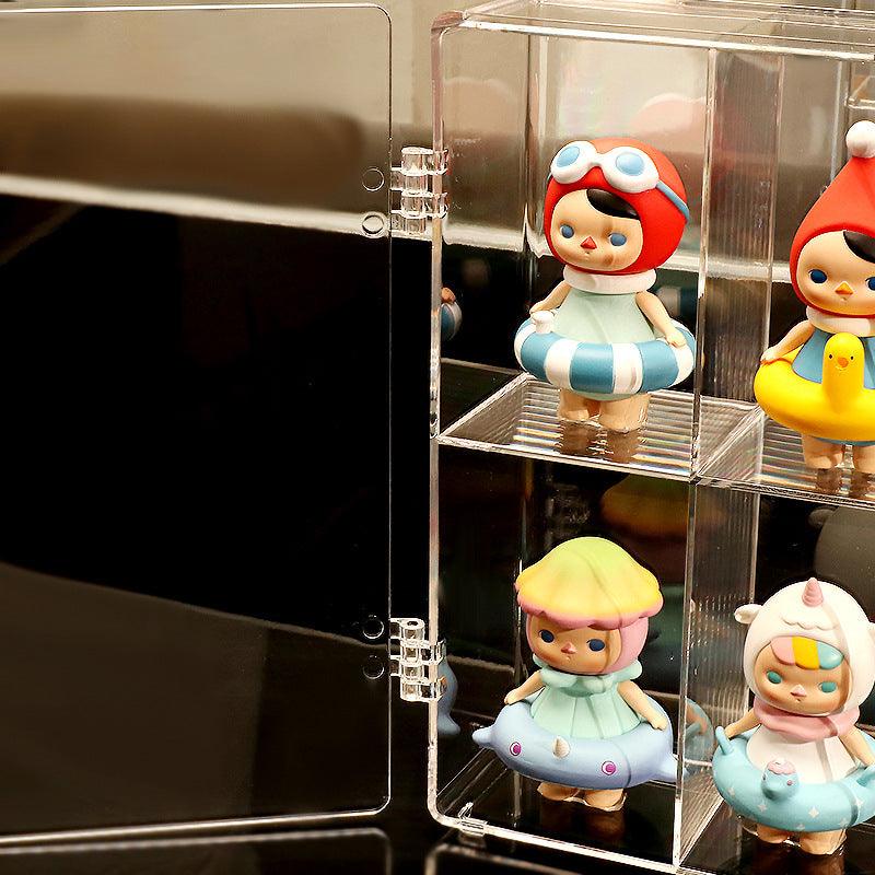 Premium Acrylic Display Case Cabinet for LEGO Minifigures & Collectible Dolls - Perfect for Showcasing Toy Collections in Home, Office, or Retail Store